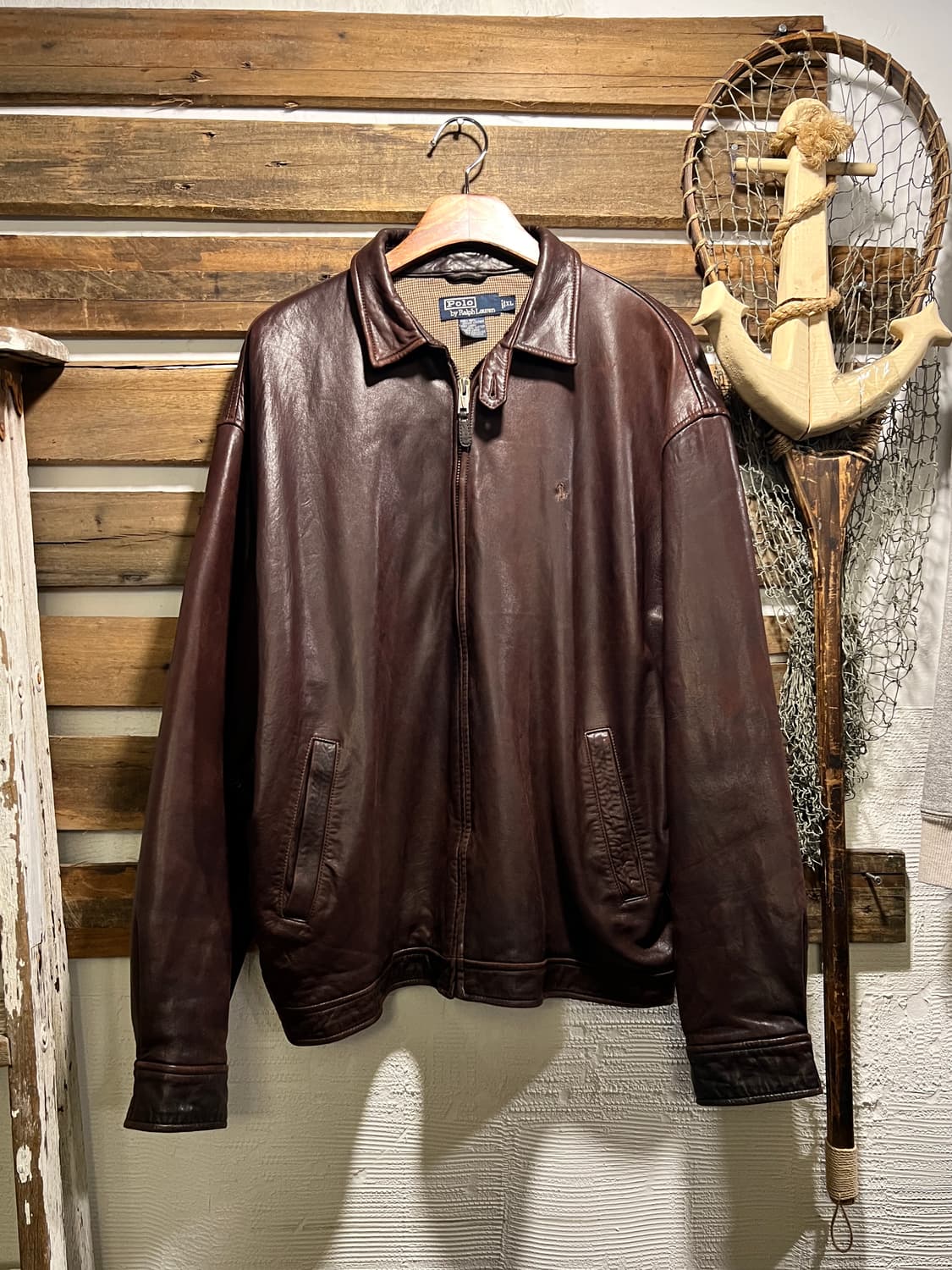 [XL]폴로 랄프로렌 맥스웰 램스킨 레더 자켓 상품이미지1