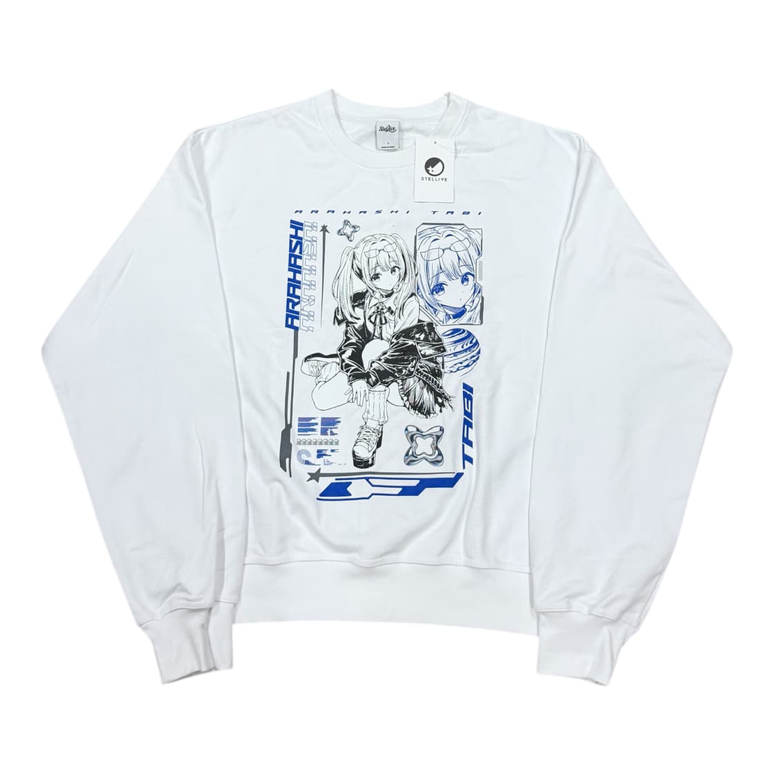 스텔라이브 아라하시 타비 스웻셔츠 맨투맨 화이트 2 상품이미지1