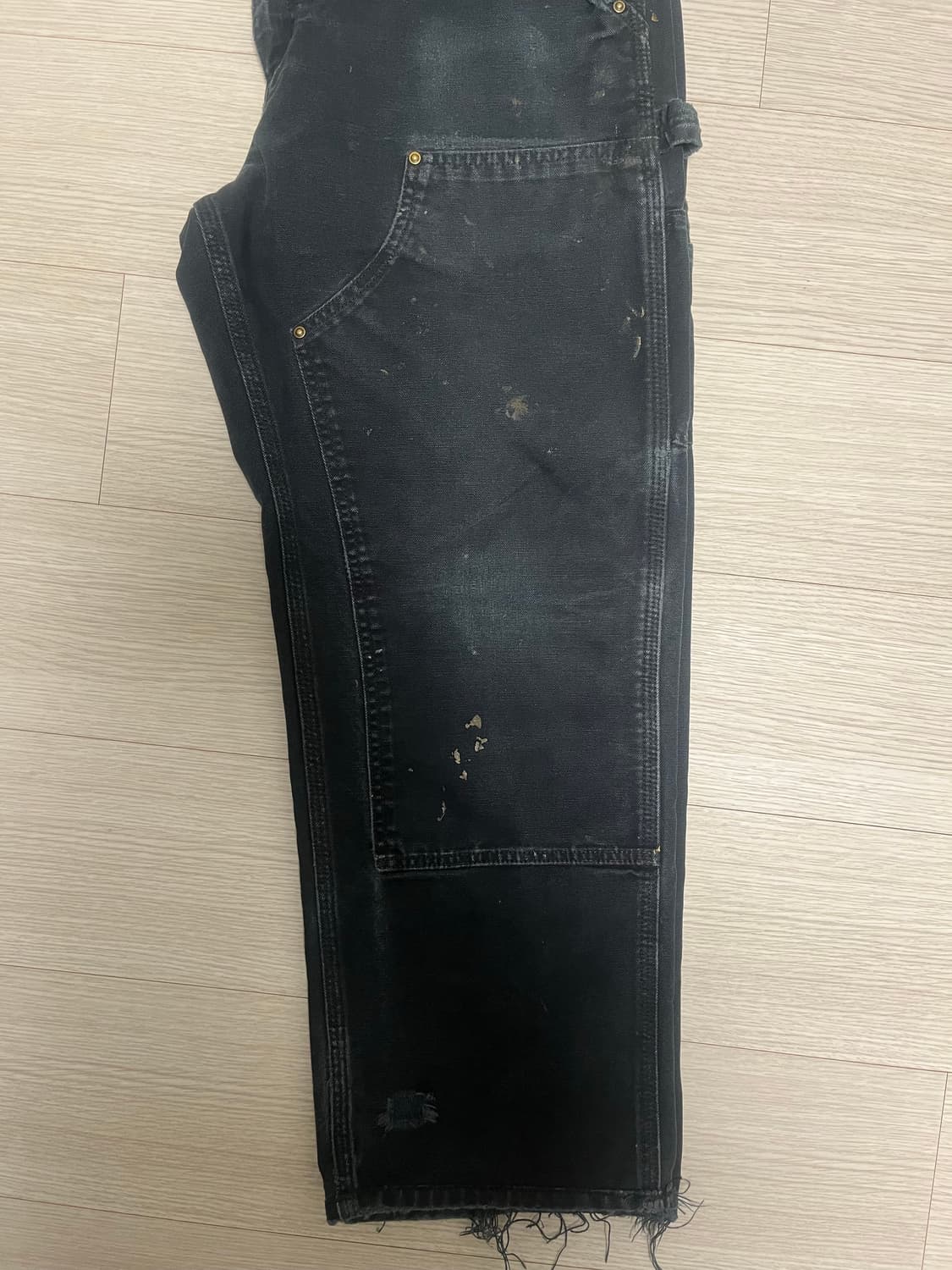 OG 칼하트 블랙 더블니 팬츠 칼하트 하드페이드 썩블니 상품이미지5