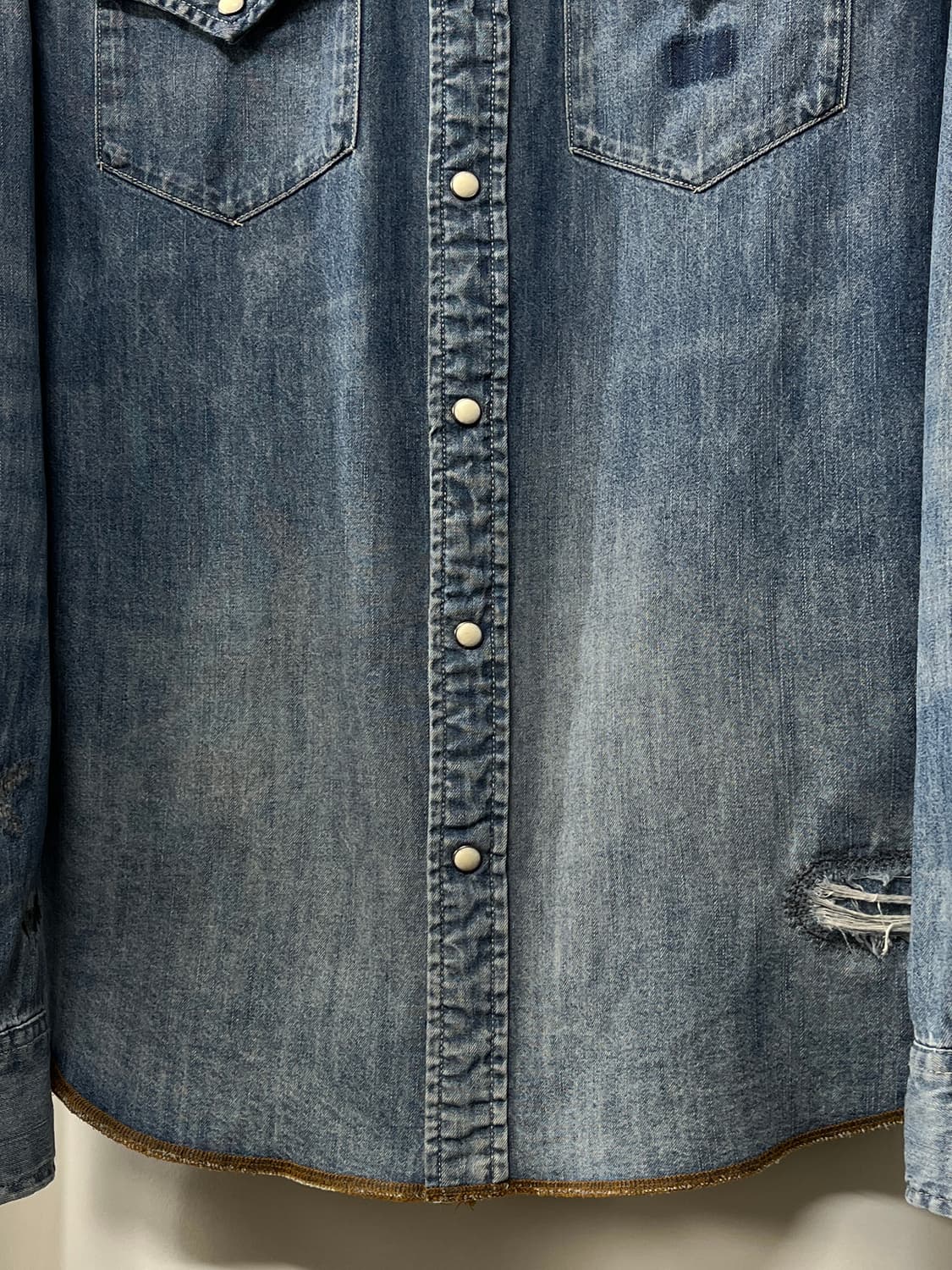 폴로 랄프로렌 사우스웨스턴 리페어 아즈텍 콘초 데님 셔츠 상품이미지7