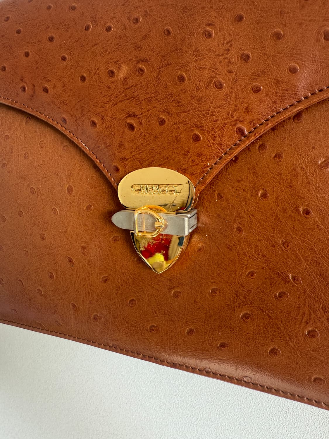 Pre owned 빈티지 레더 숄더백 상품이미지7