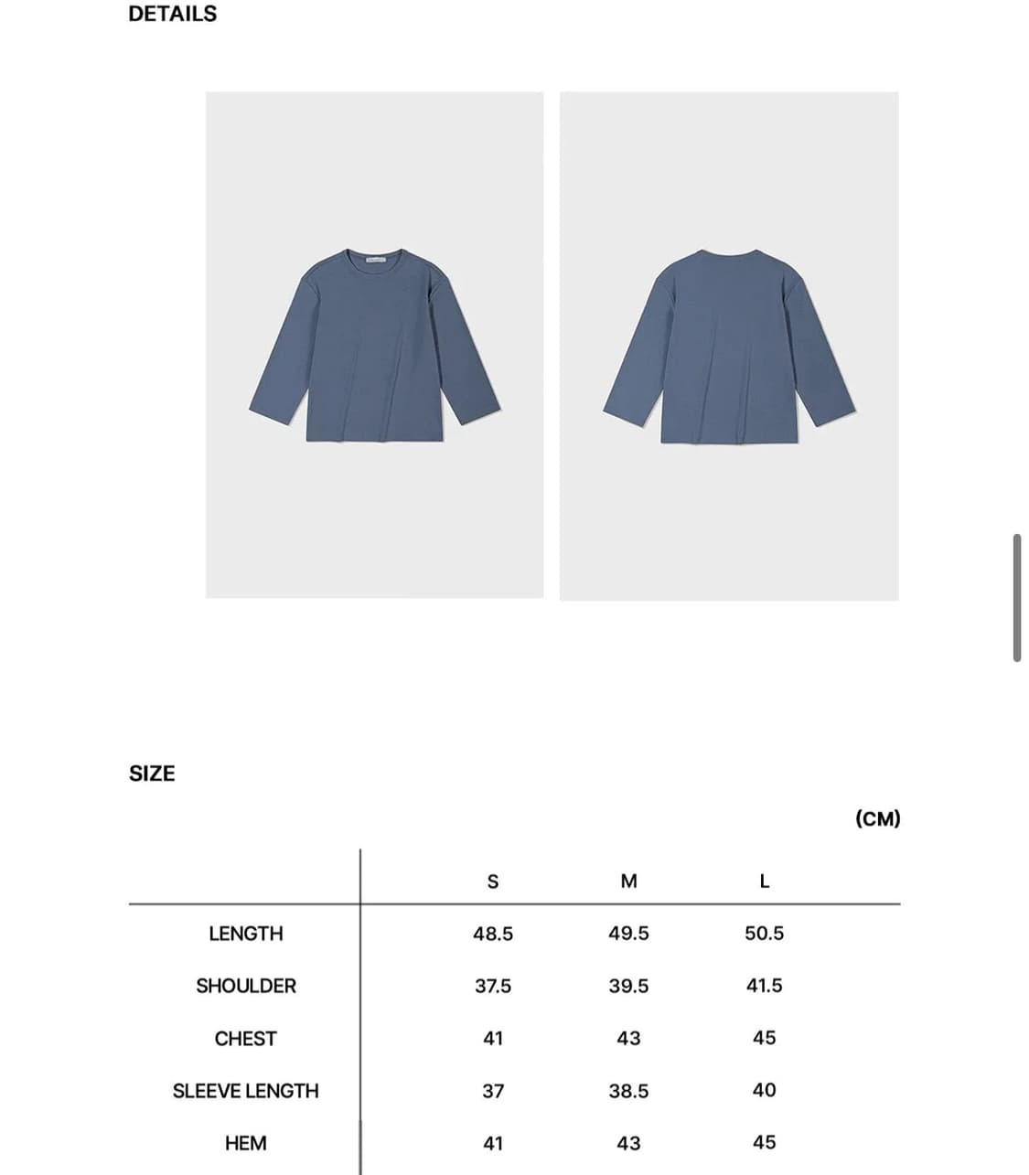 로우클래식 오가닉 실켓 lc 티셔츠 블루 m 상품이미지4
