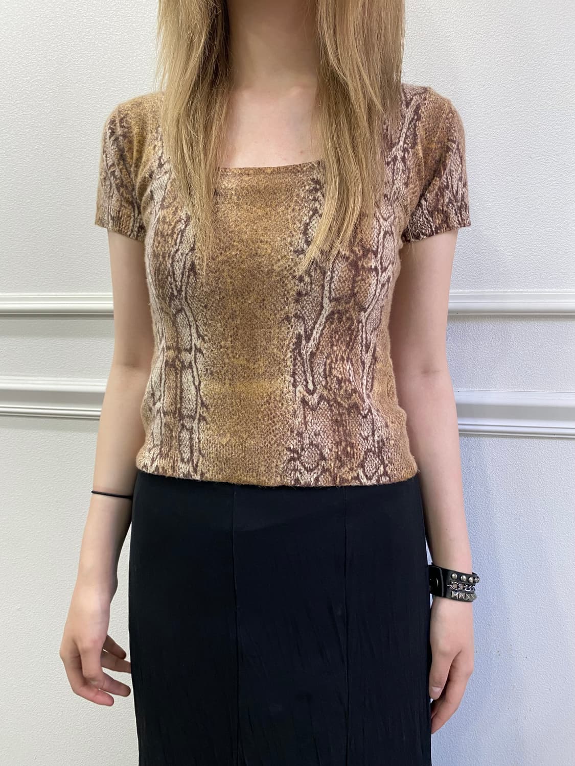 Python Print Slim-Fit Crop Tee 상품이미지5