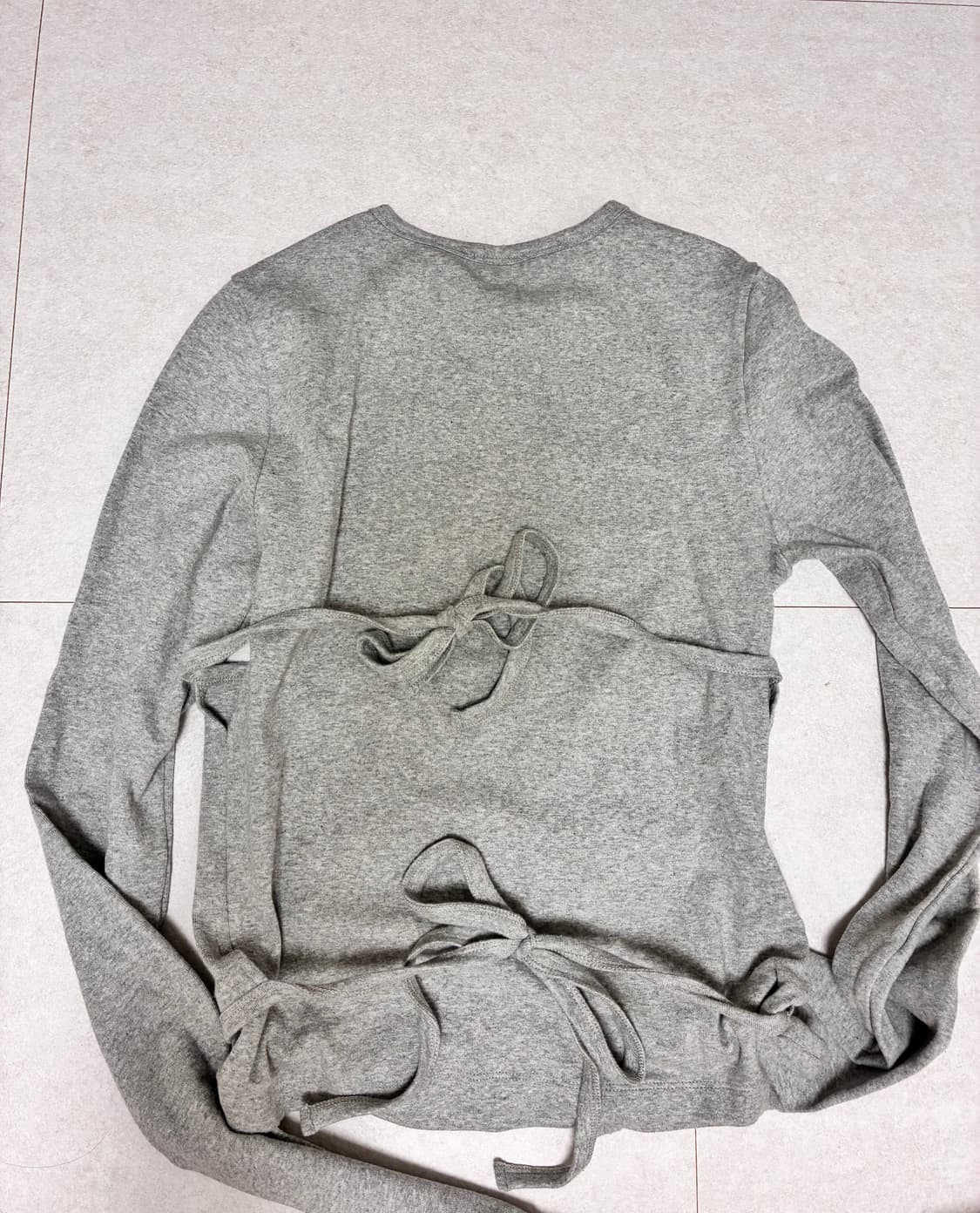 모노하 Drawstring t-shirt 그레이 색상 상품이미지2