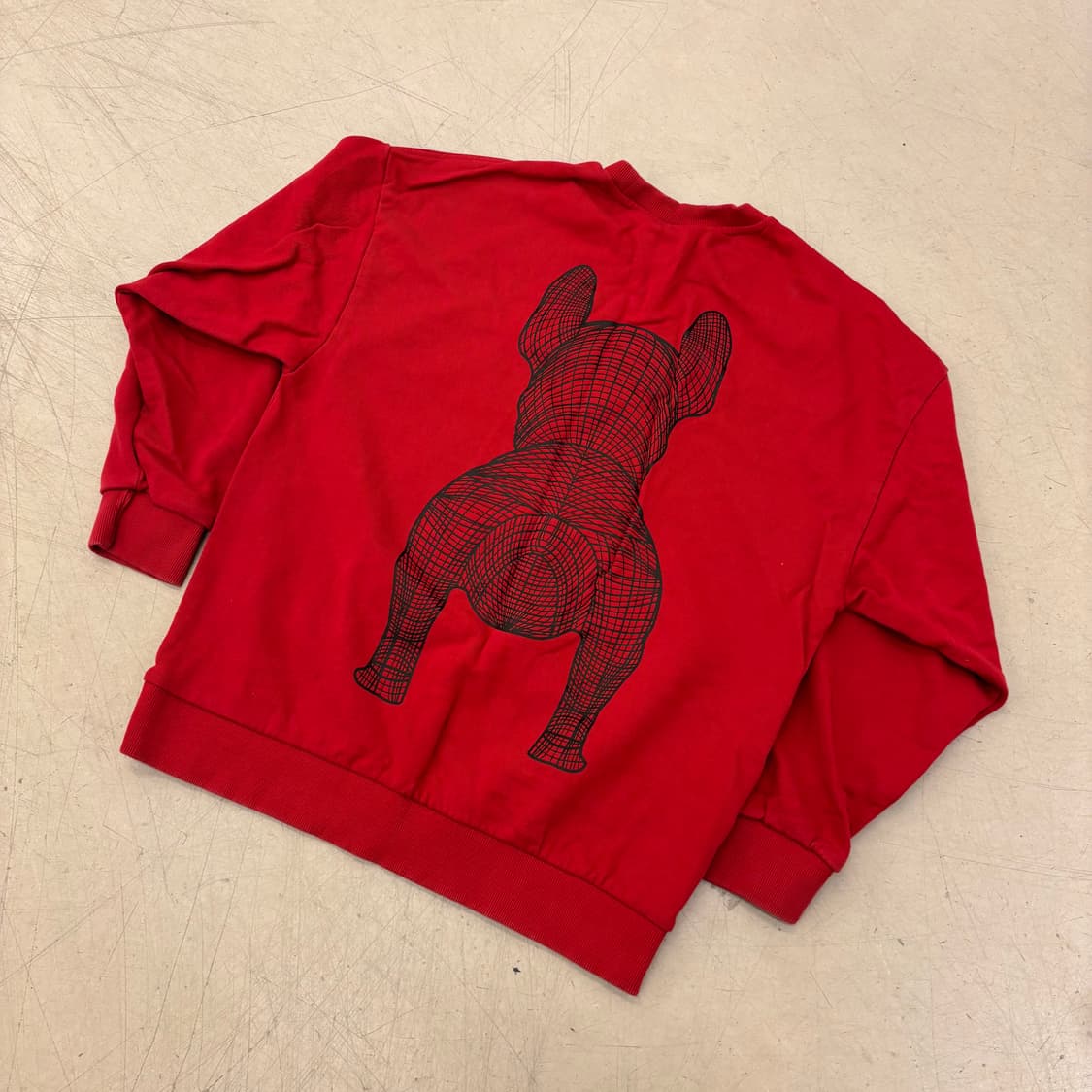 라이프 워크 빅로고 레드 맨투맨 상품이미지3