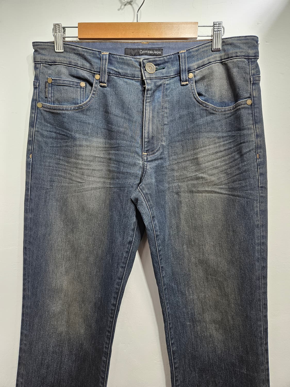 캘빈클라인 레귤러 슬림핏 워싱 스판 데님팬츠 상품이미지5