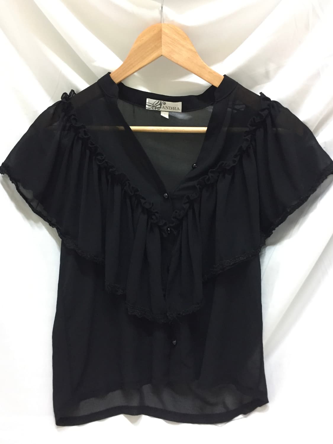 프릴 시스루 블라우스 상품이미지5