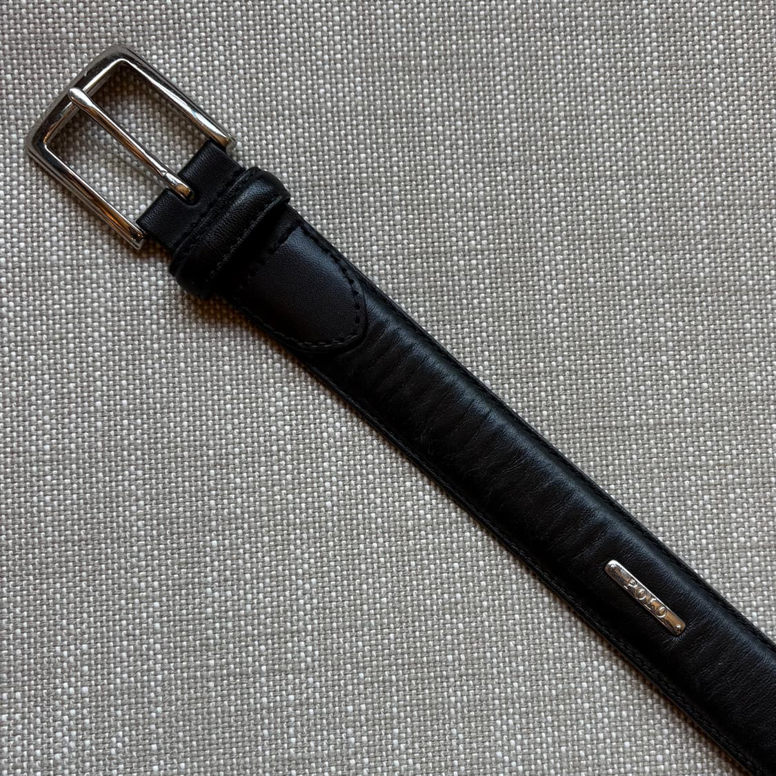 (37-38) 폴로 랄프로렌 이탈리안 블랙 레더 버클 벨트 상품이미지5