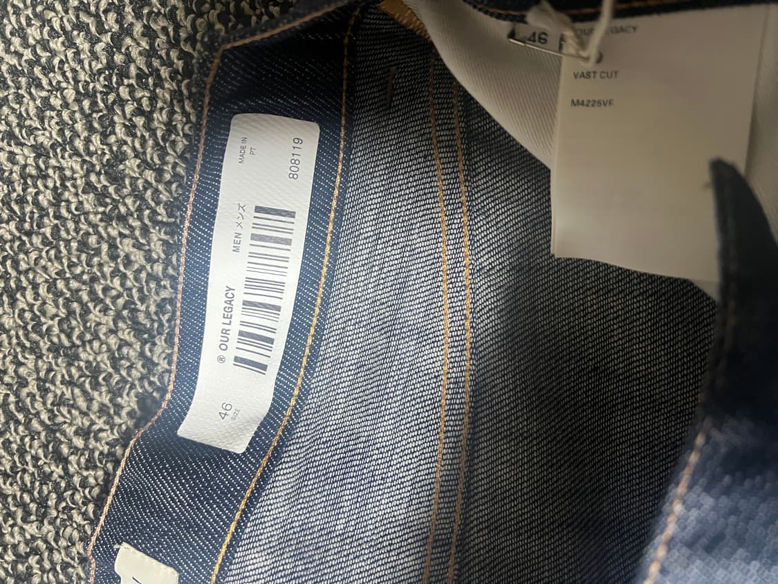 아워레가시 vast cut forever blue denim 46 상품이미지5