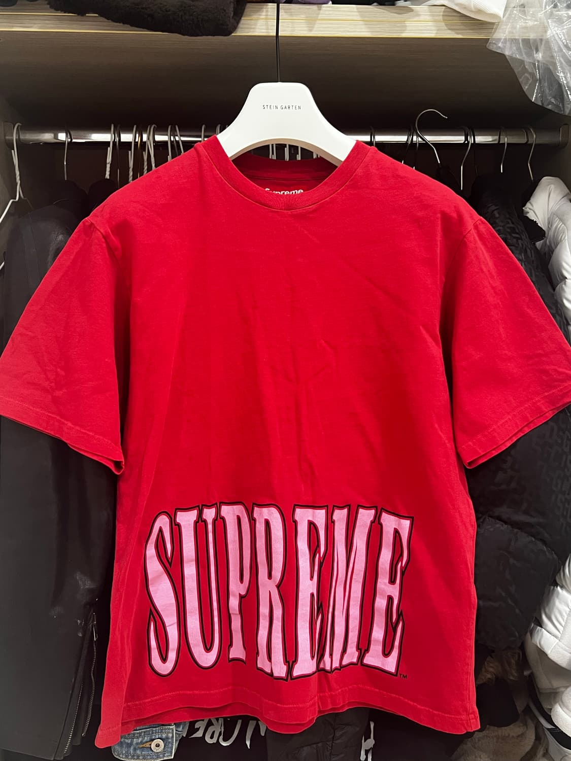 (새상품/정품) 25FW 슈프림 Supreme 크랙 반팔 티셔츠 레드 상품이미지2