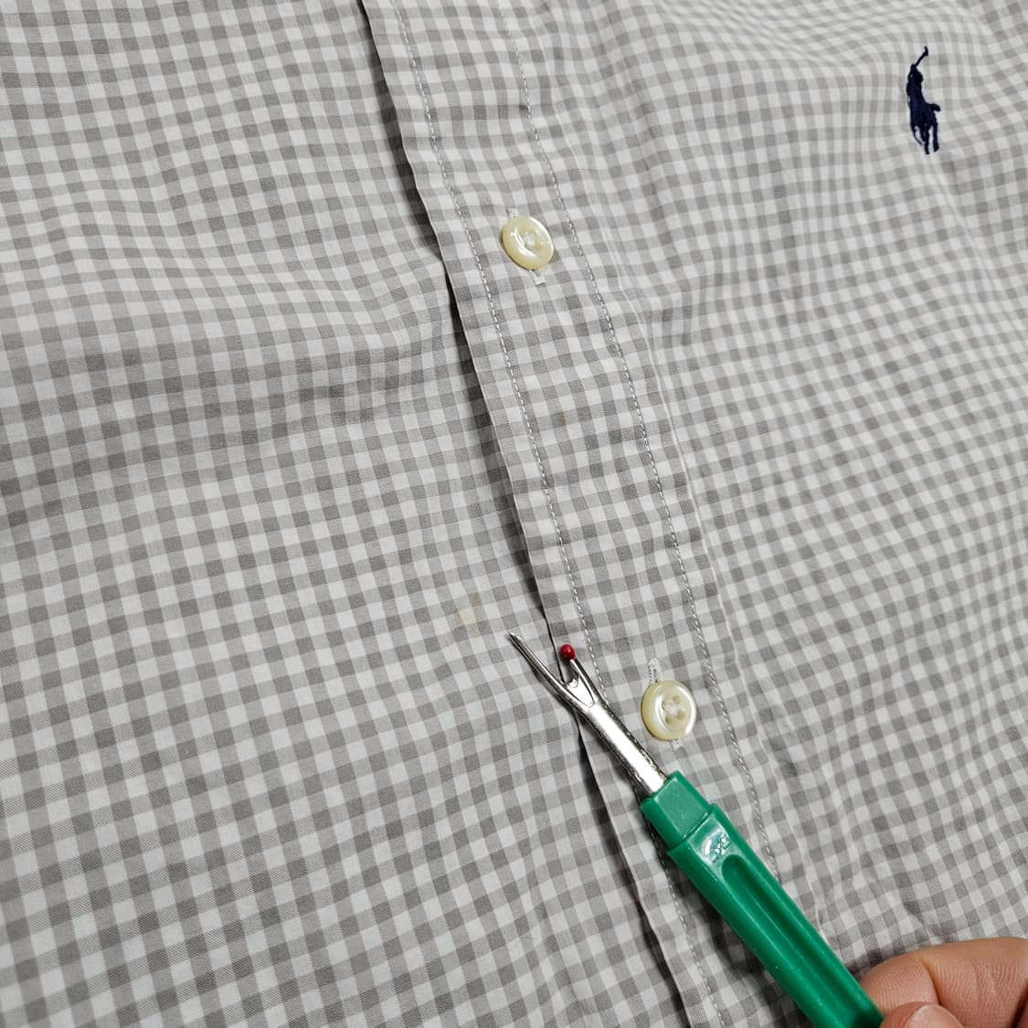 폴로 랄프 로렌 깅엄 체크 셔츠 L 상품이미지8