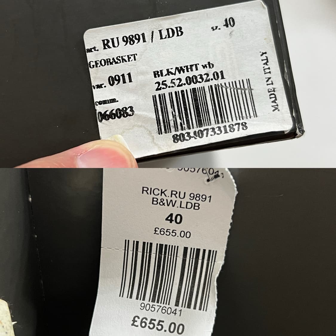 릭오웬스 12FW 지오바스켓 모노크롬 LDB 상품이미지8