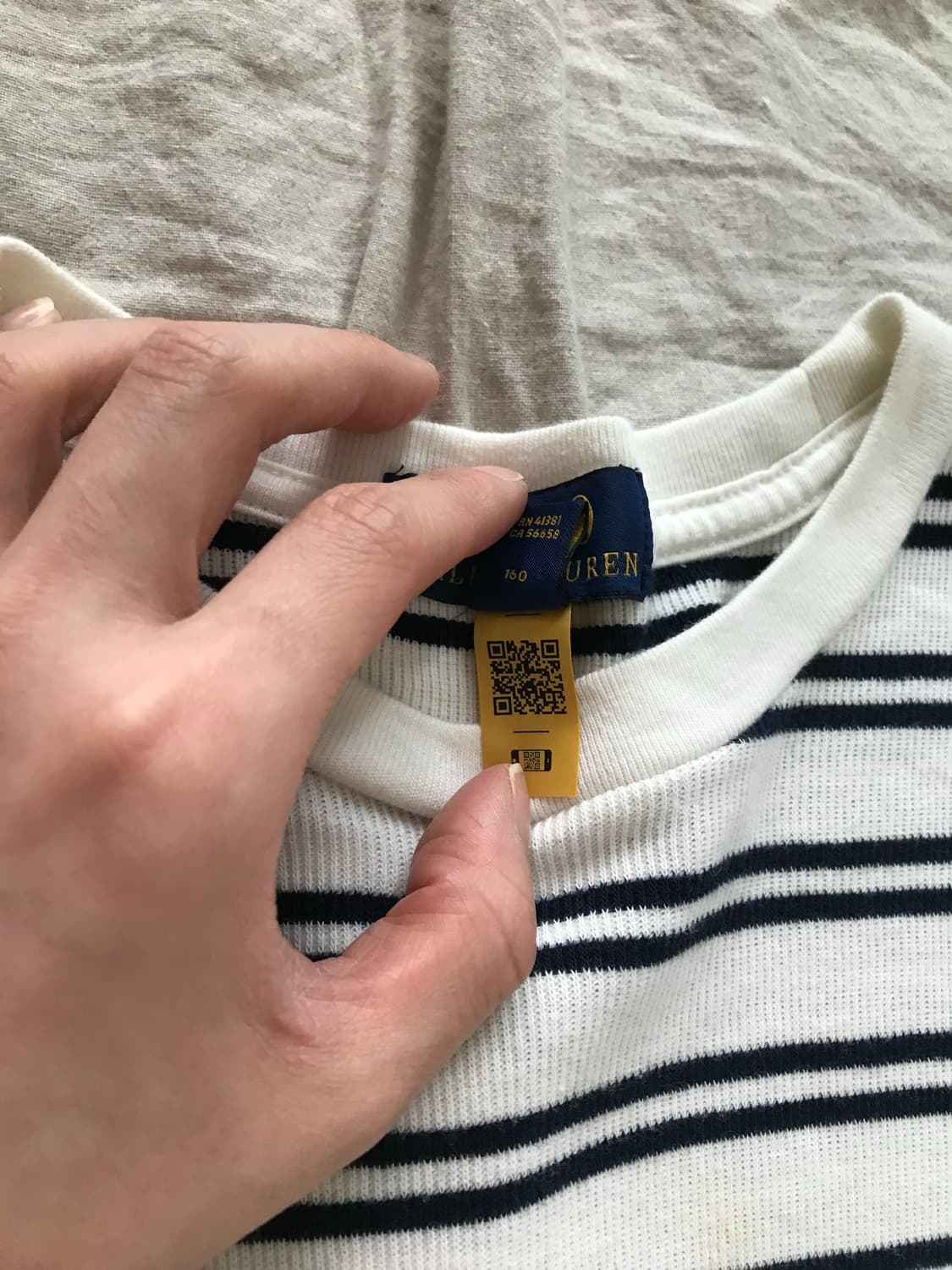 폴로 랄프로렌 포니로고 스트라이프 와플 롱슬리브니트 상품이미지8