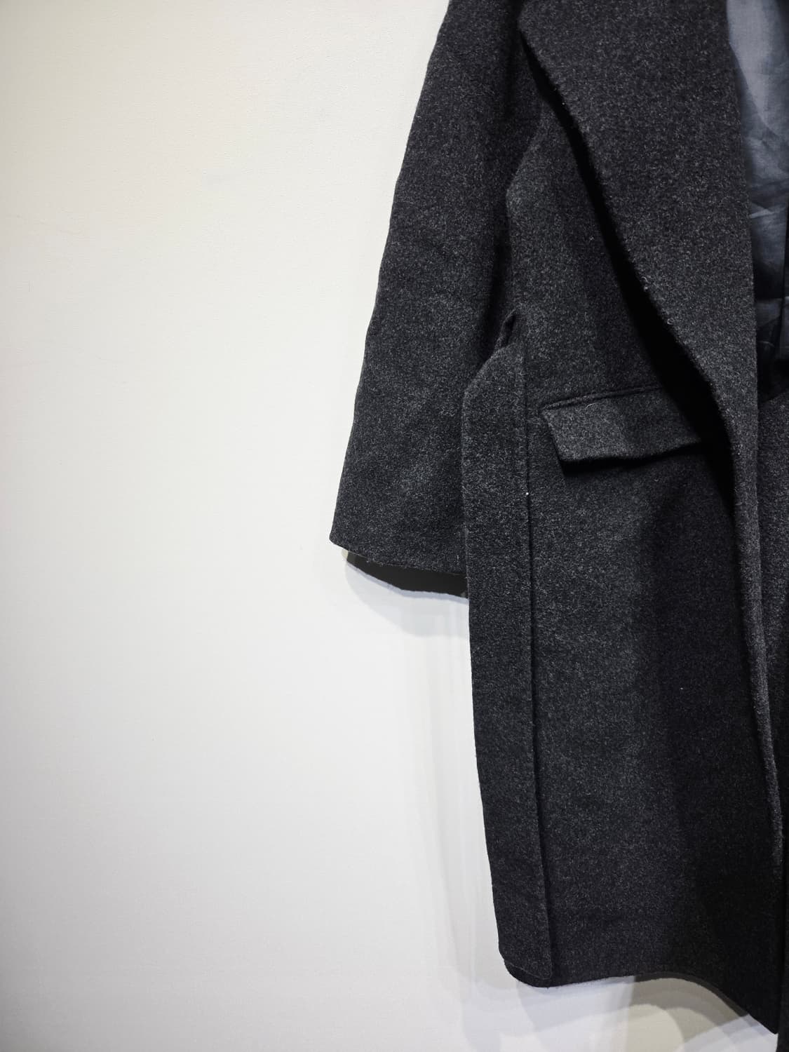 OUR 울 캐시미어 벨티드 롱 코트 상품이미지4