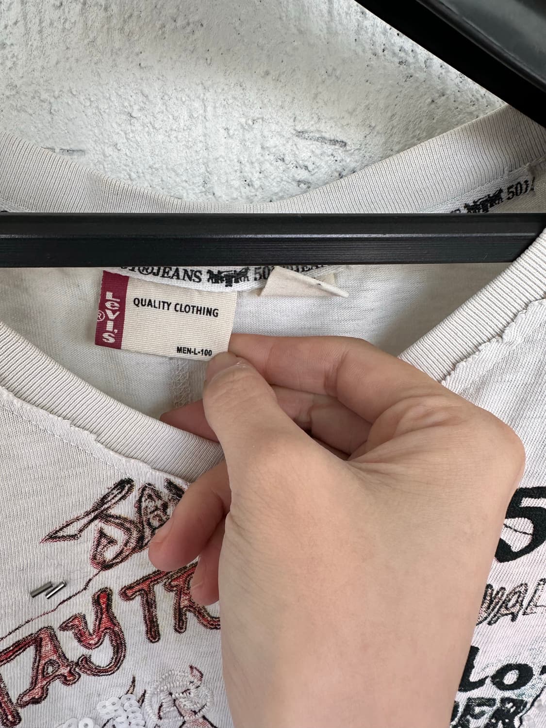 LEVIS 501 y2k printing 1/2 T 상품이미지6