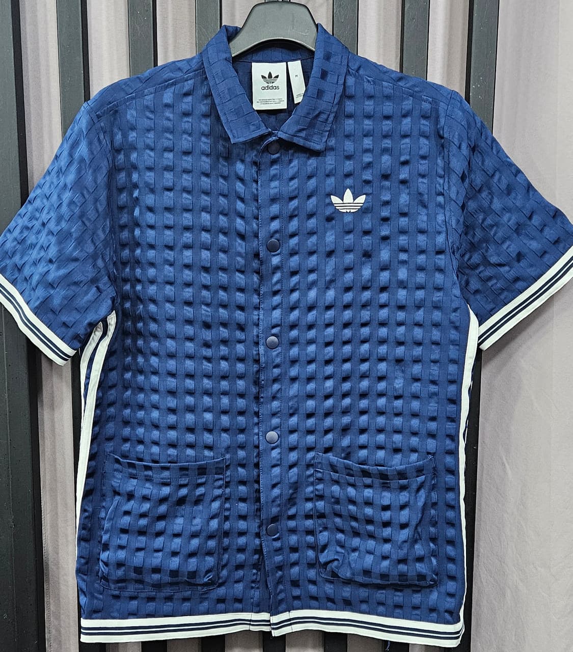 아디다스 체크 스냅 탑 네이비/화이트M 상품이미지2