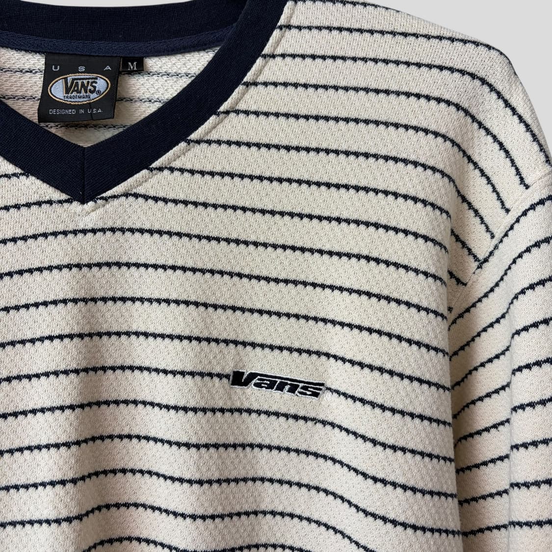 (M)빈티지 Vans 반스 스트라이프 긴팔티셔츠 상품이미지4