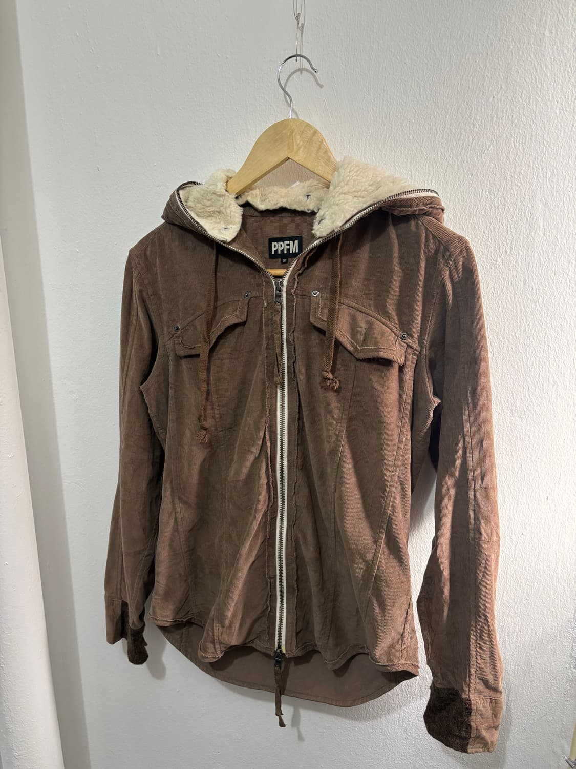 PPFM Brown Corduroy Fur Hood Jacket 상품이미지6