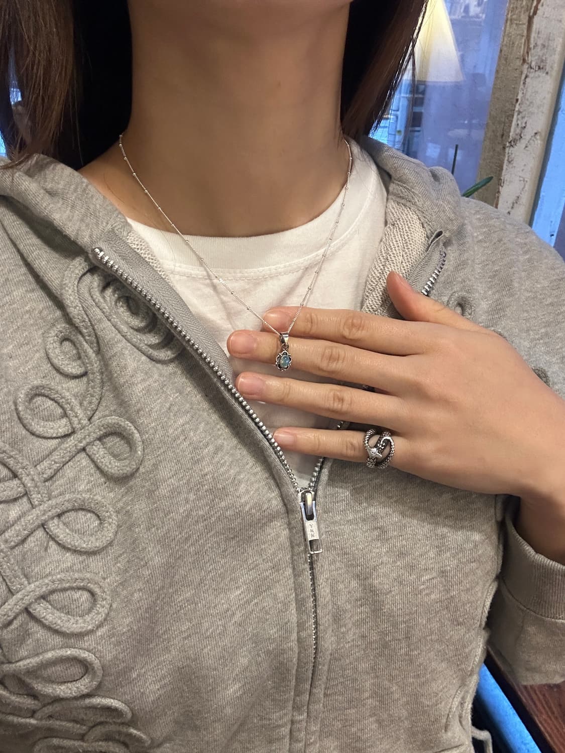 Opal 925silver necklace 상품이미지4