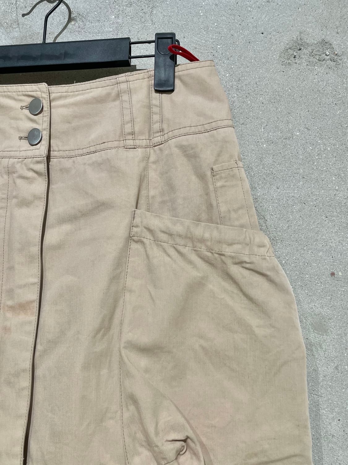 프라다 베이지 히든 지퍼 카고 코튼 미니스커트 상품이미지3