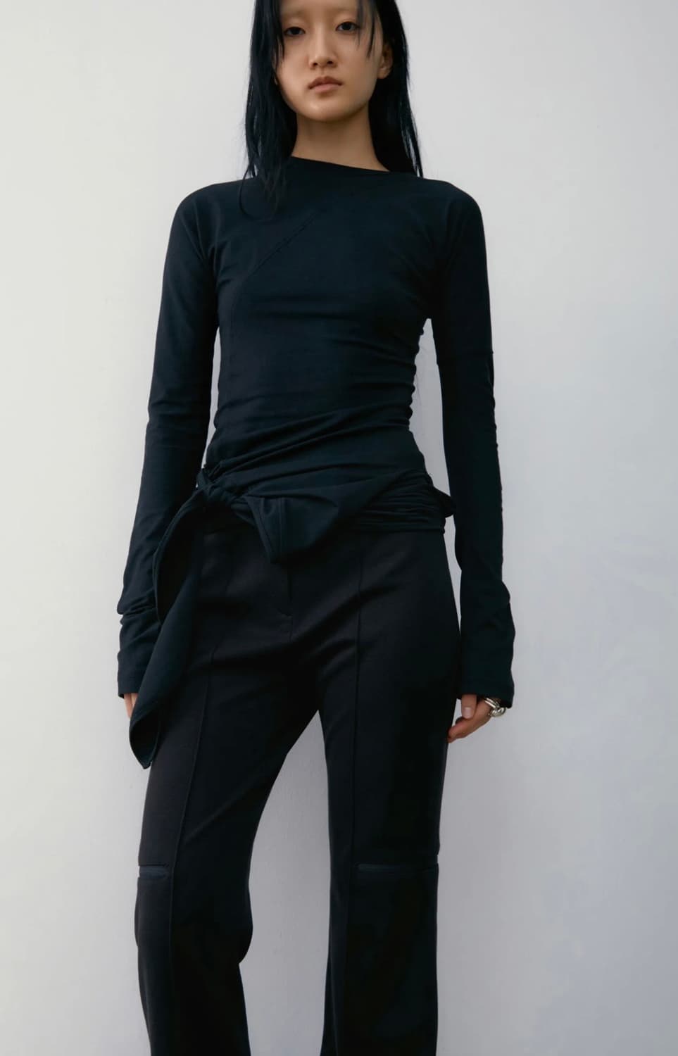LC WRAP T-SHIRT_BLACK 상품이미지2