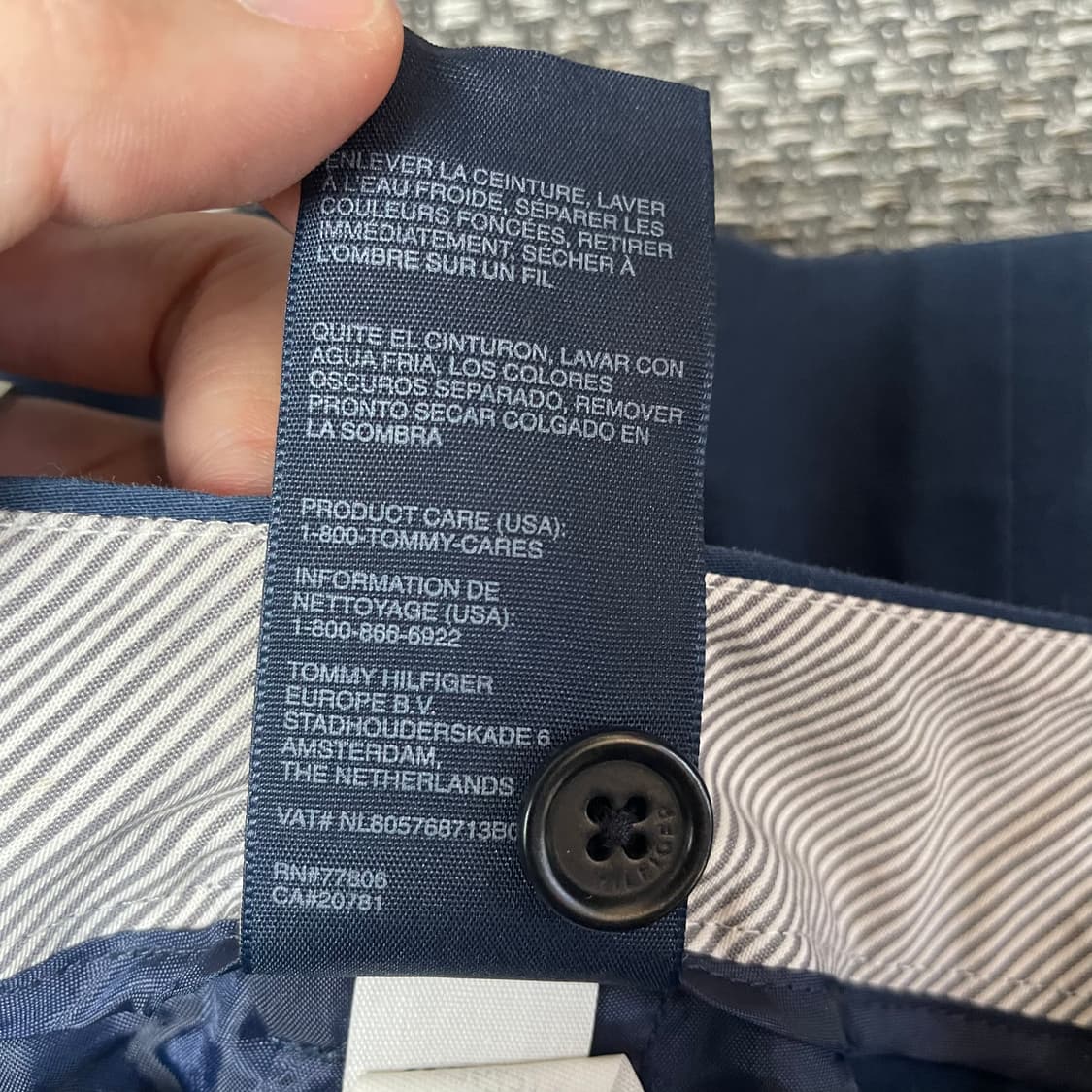 (28) 타미힐피거 미니로고 네이비 트임 면 스커트 2 상품이미지7