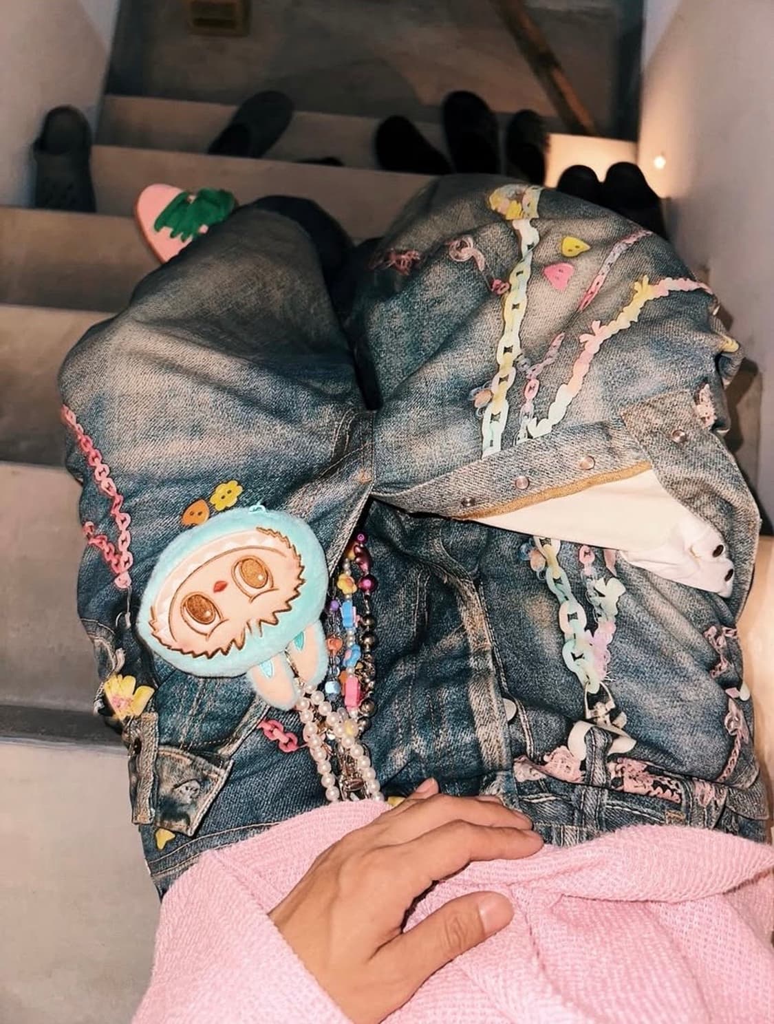 48) 아크네 스튜디오 트롱프뢰유 프린팅 데님팬츠 상품이미지3