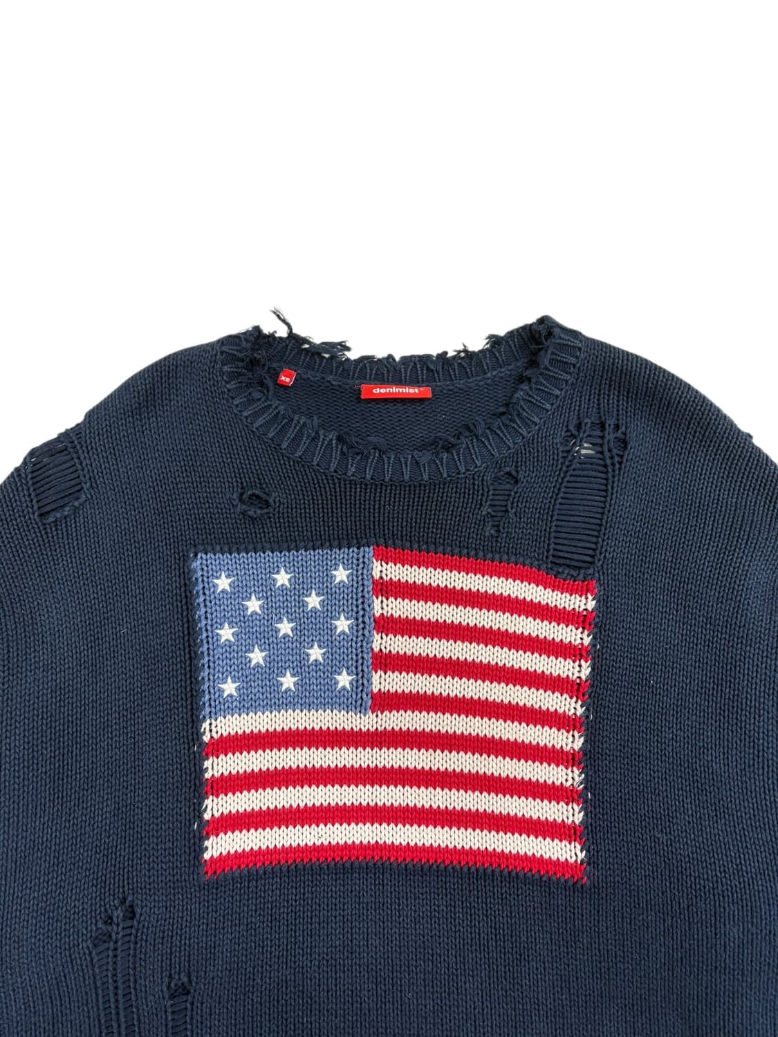 denimist 성조기 니트 네이비 상품이미지5