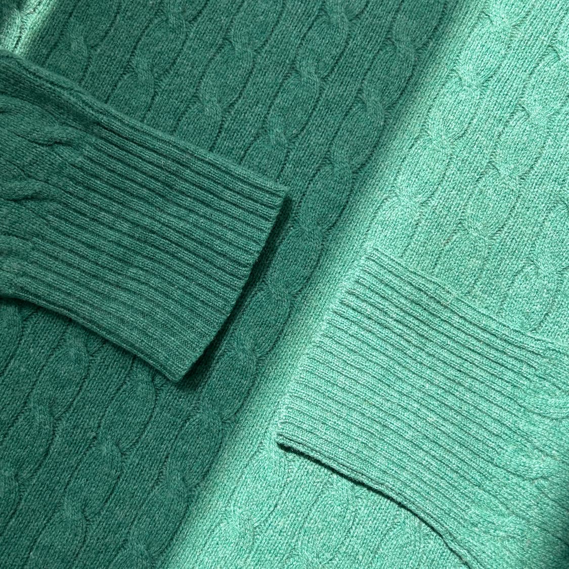 폴로 랄프로렌 램스울 그린 케이블 니트 상품이미지5