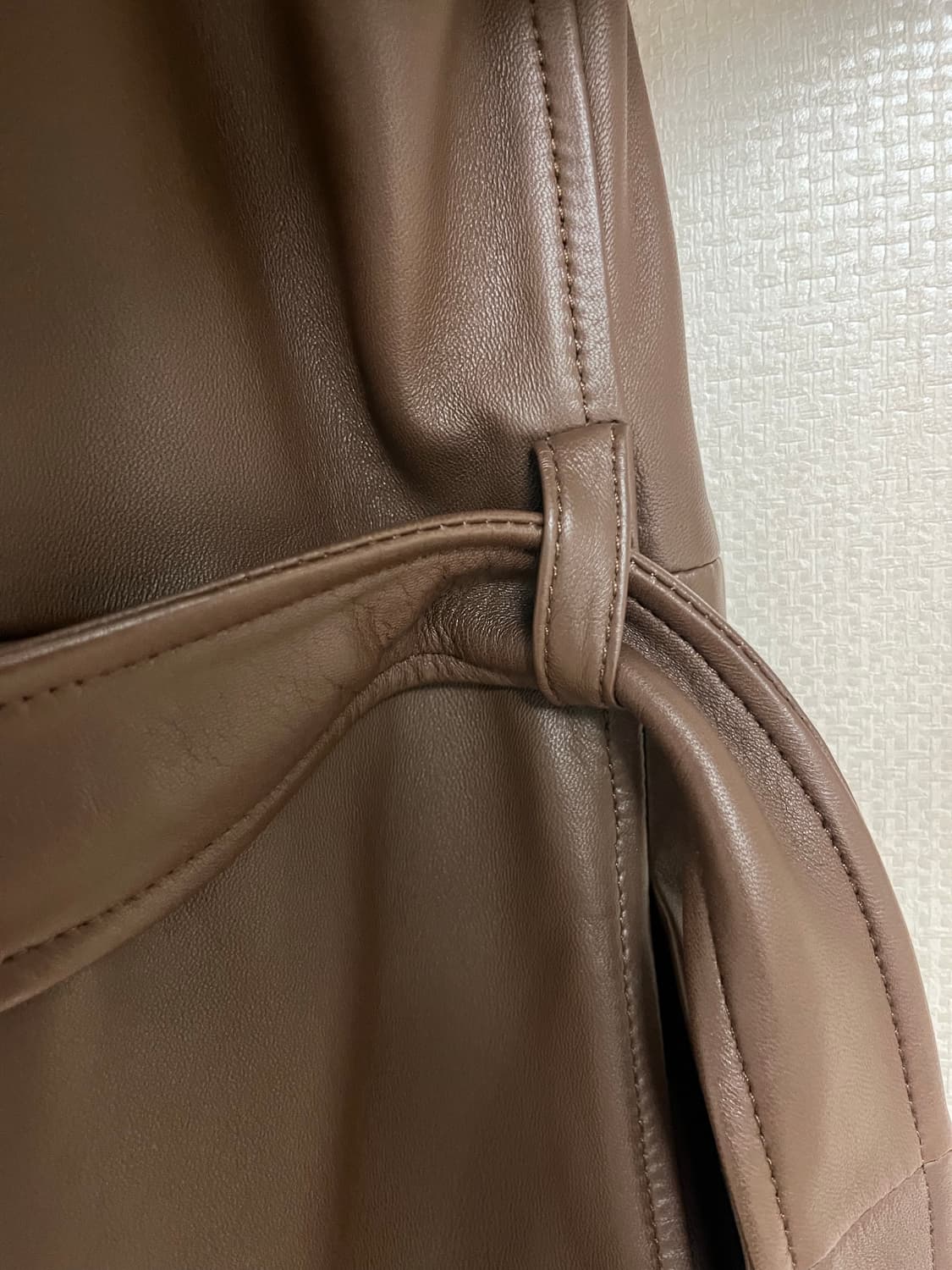 JOSEPH 조셉 천연 양가죽 롱 코트 브라운 상품이미지3