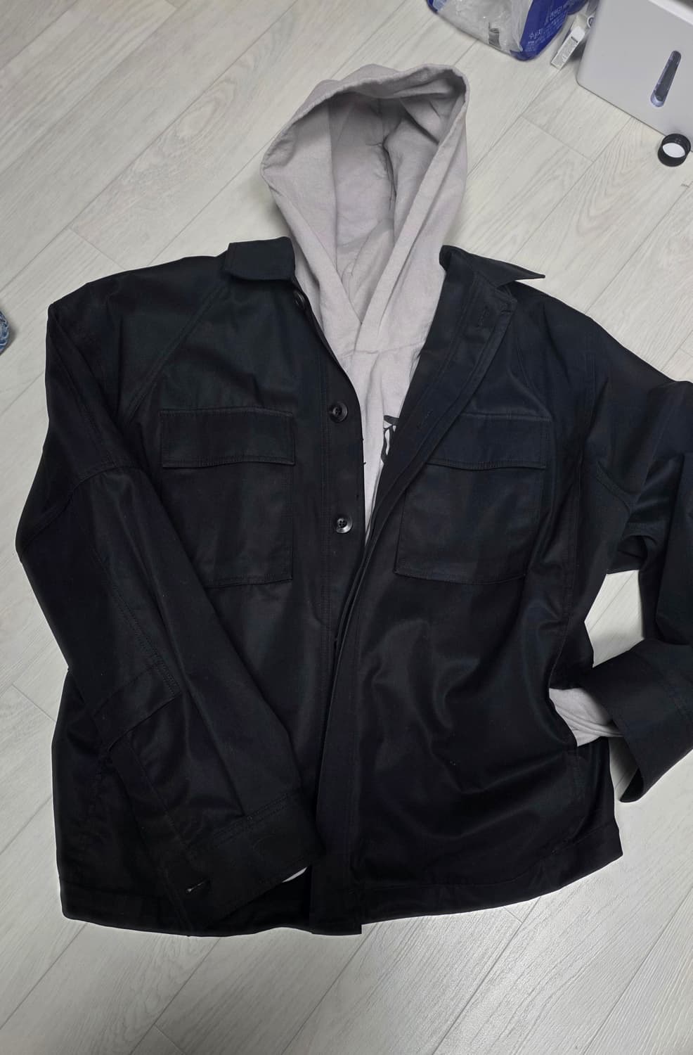 준지 포켓 셔츠형 코튼 자켓 48size 상품이미지4