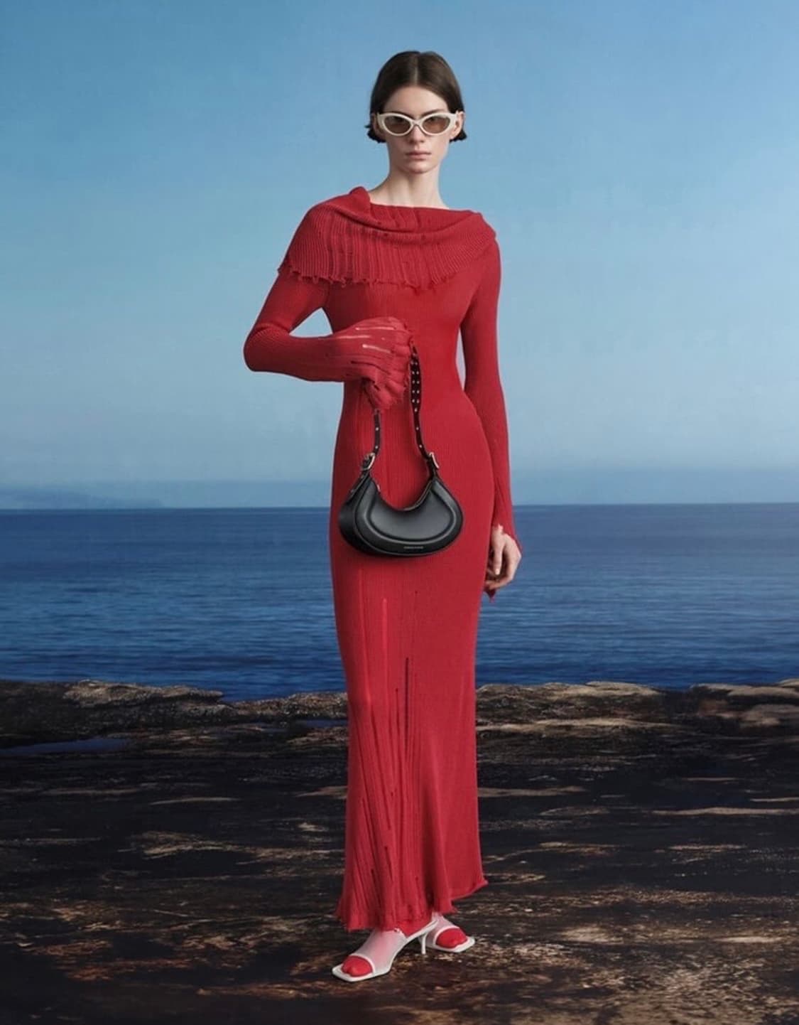 찰스앤키스 스터드 디테일 블랙 버클 호보백 2way 숄더백 크로스백 상품이미지1