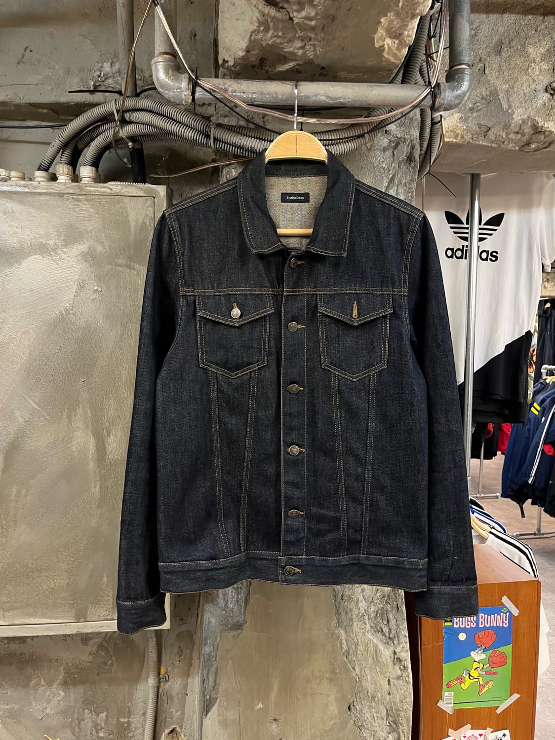 빈티지 데님 포켓 자켓 L #csz2664 상품이미지1