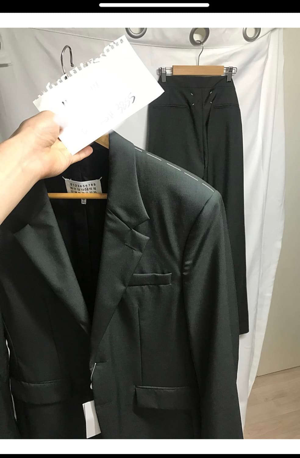 마르지엘라 수트 셋업“버진울-모헤어” 카키그린 50 상품이미지3