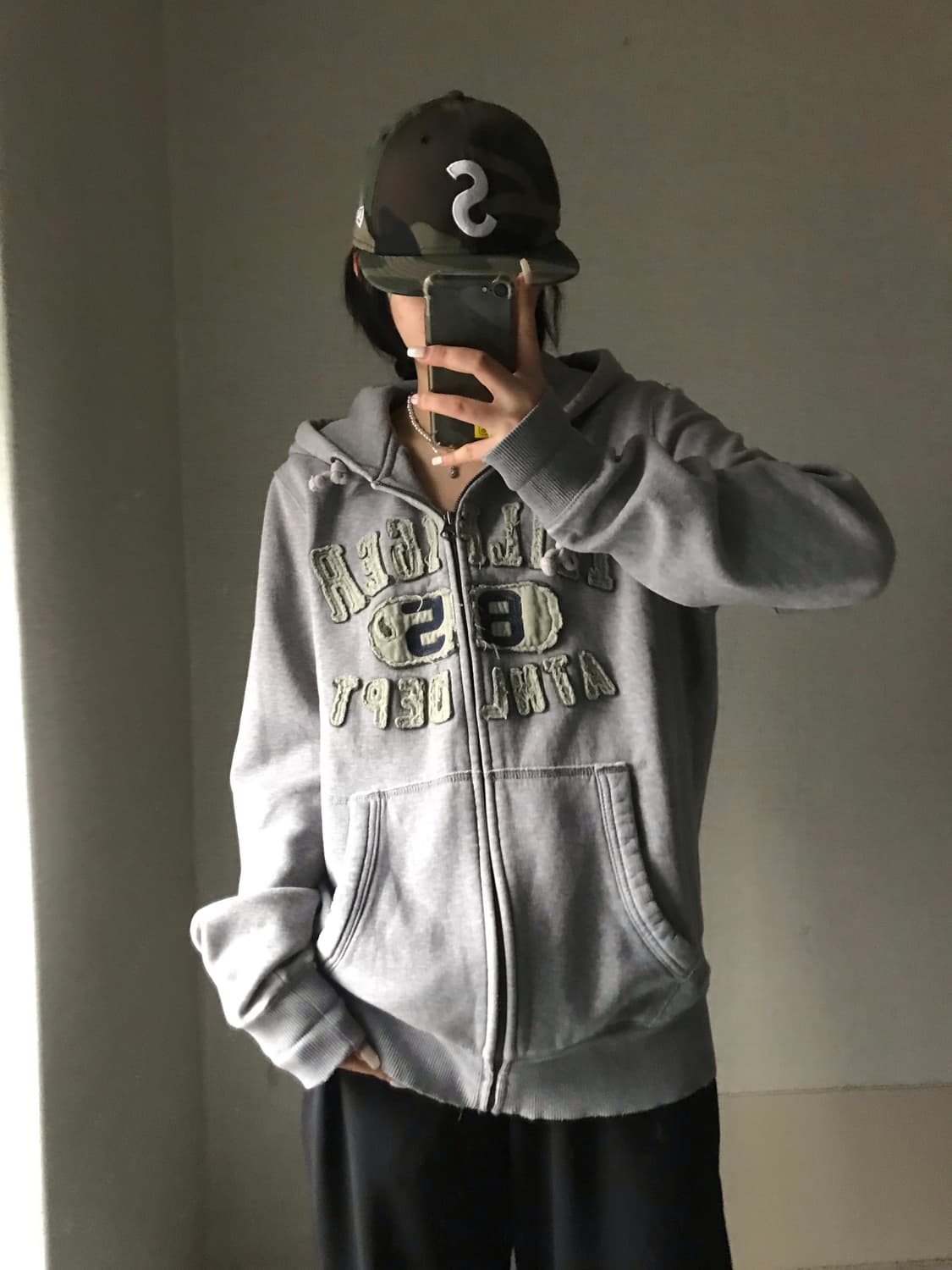 타미힐피거 그레이 빅로고 후드집업 상품이미지5