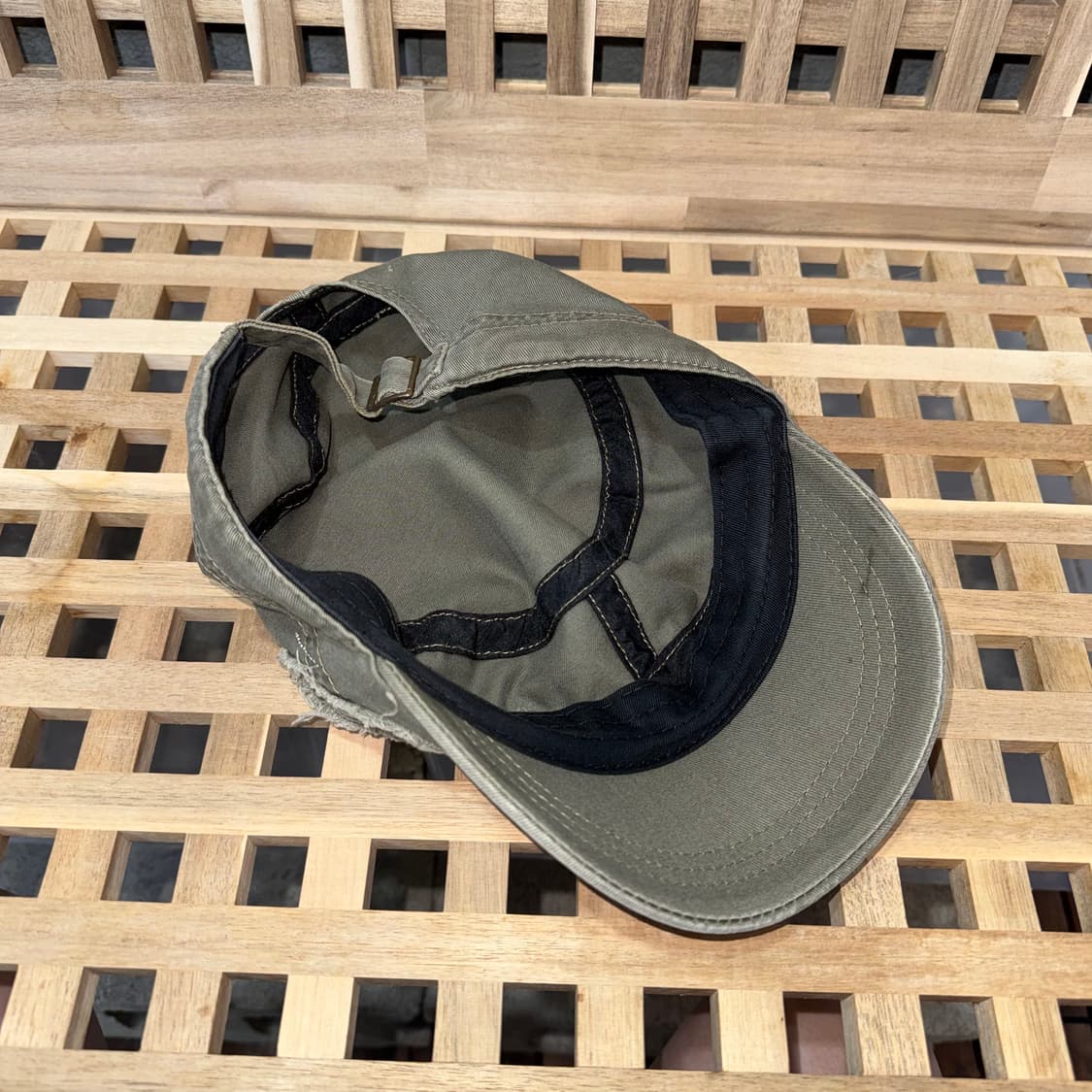 빈티지 해골 자수 스터드 밀리터리 캡 상품이미지3