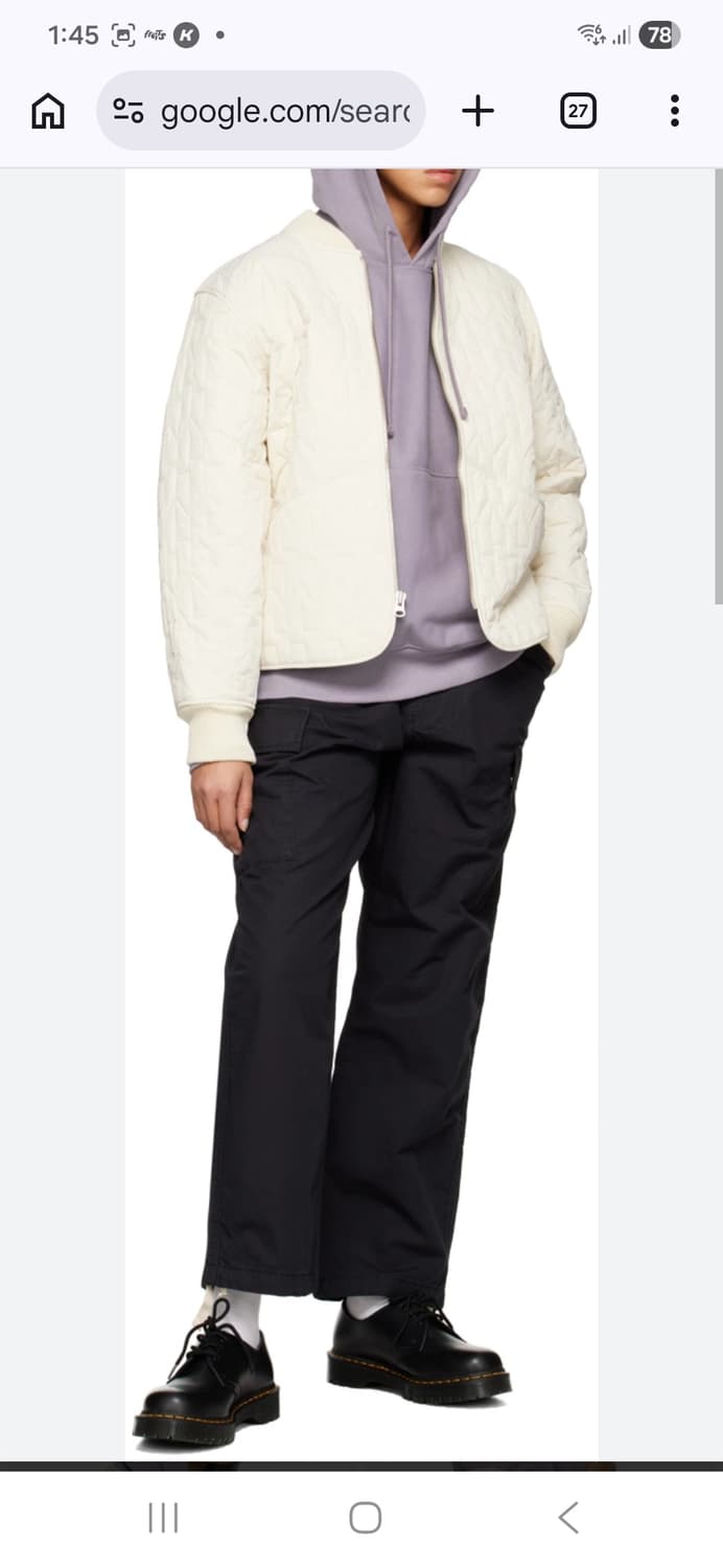 스투시 S 퀼티드 라이너 자켓 크림 퀼팅 상품이미지2