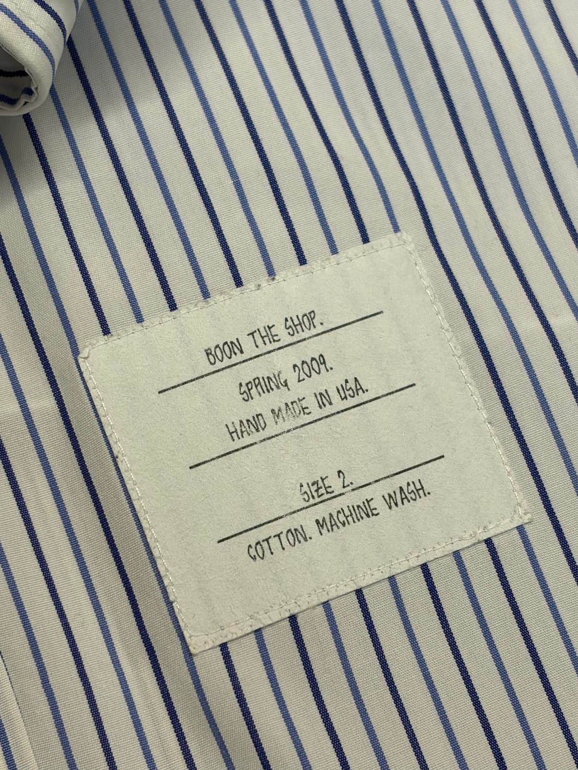 09’ ss 톰 브라운 아카이브 블루 스트라이프 셔츠 [size 2] 상품이미지5