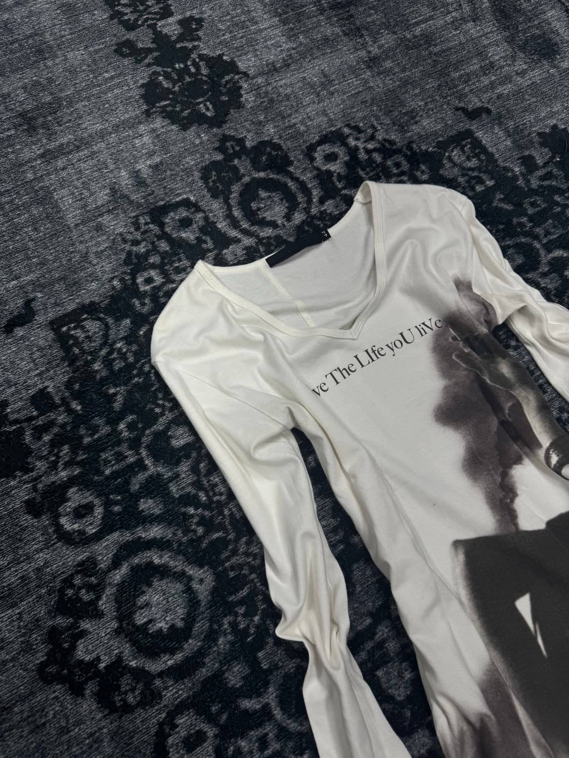 Fuga white lettering printing cut sew 상품이미지2