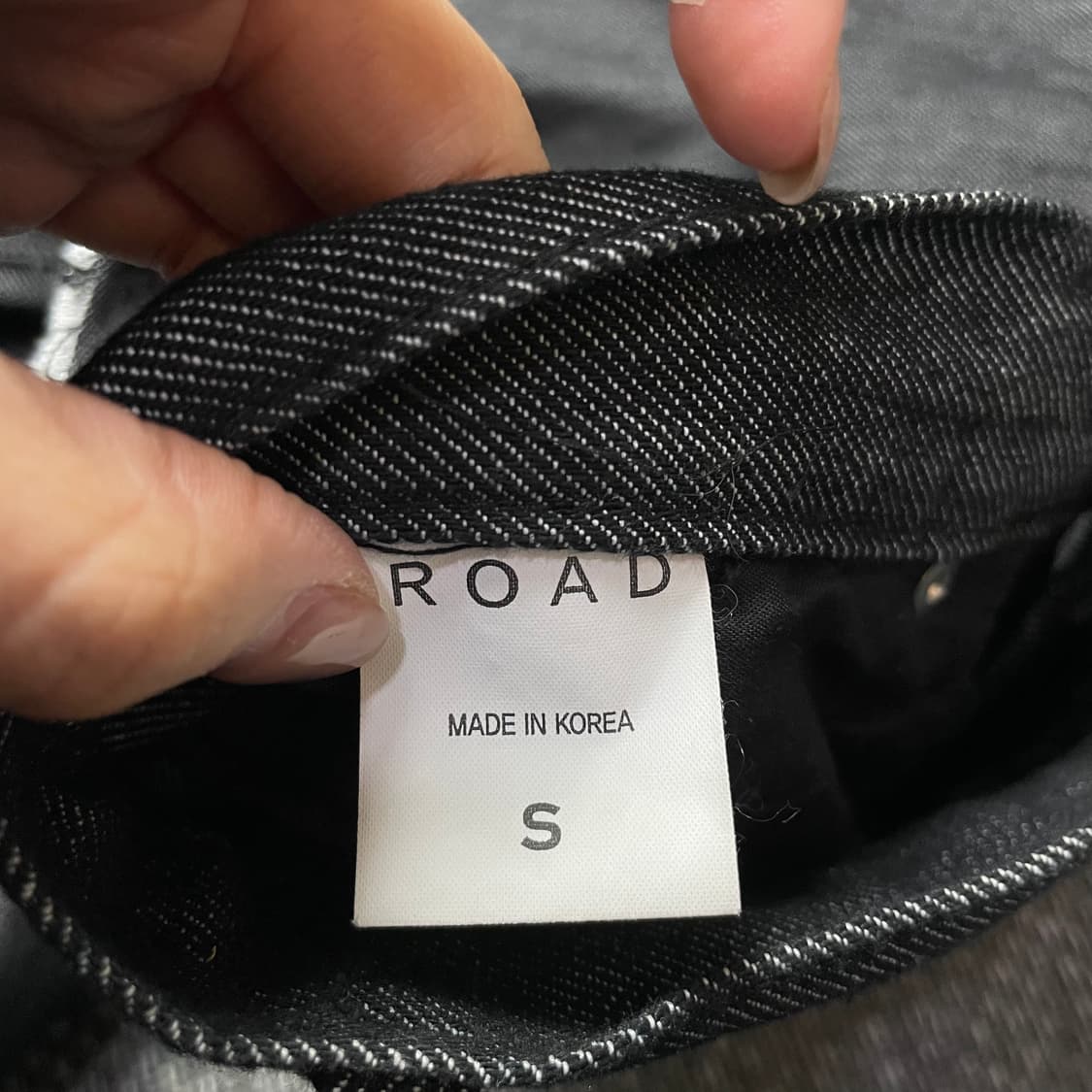 (29) ROAD 흑청 사이드 데미지 포인트 데님 팬츠 S 상품이미지6