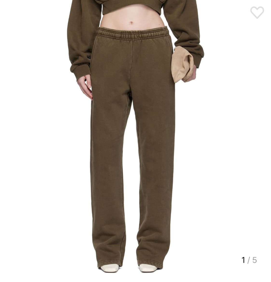 entire studio 브라운 스트레이트 레그 스웨트팬츠 상품이미지1