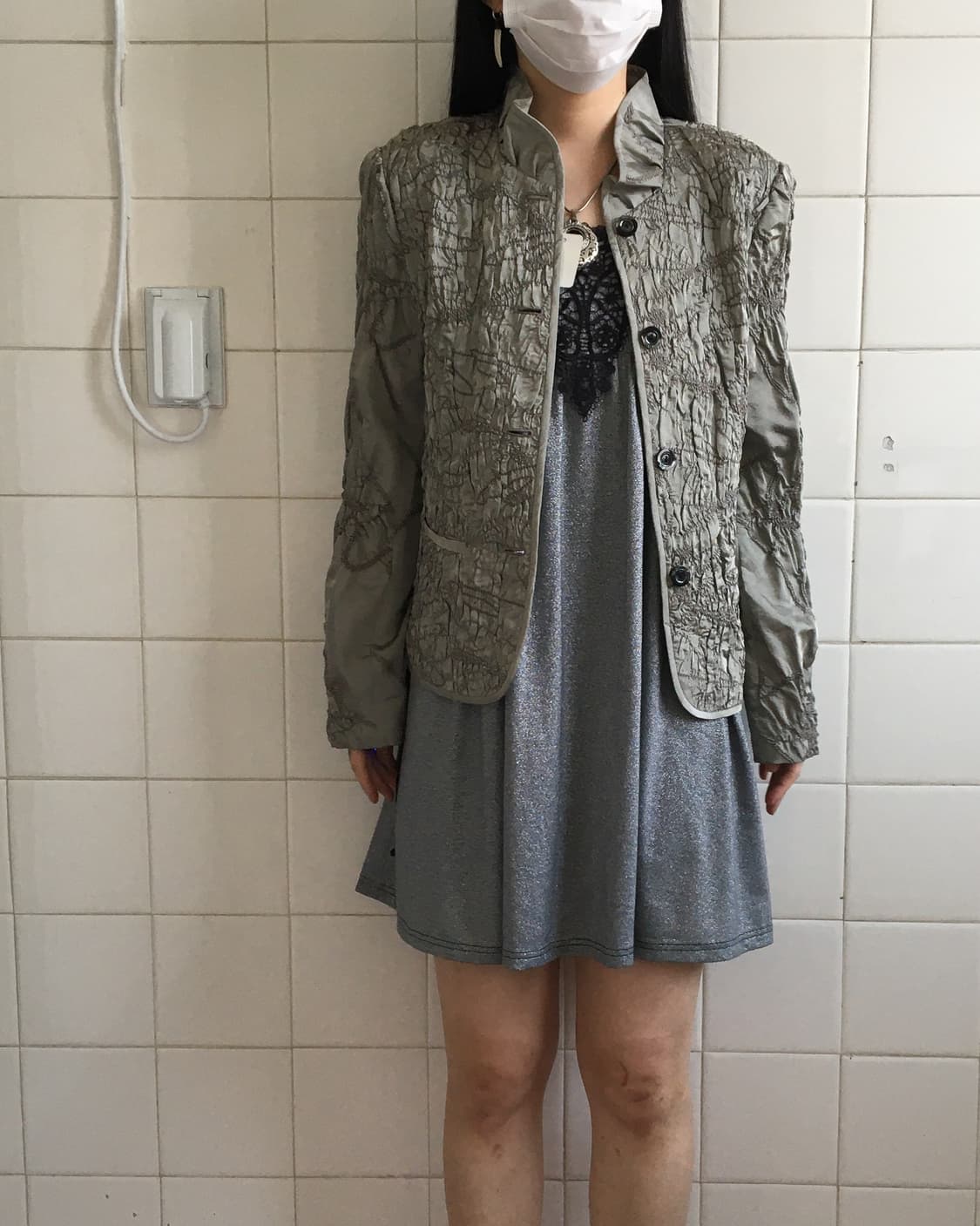 Shirring embroidery point jacket 상품이미지6