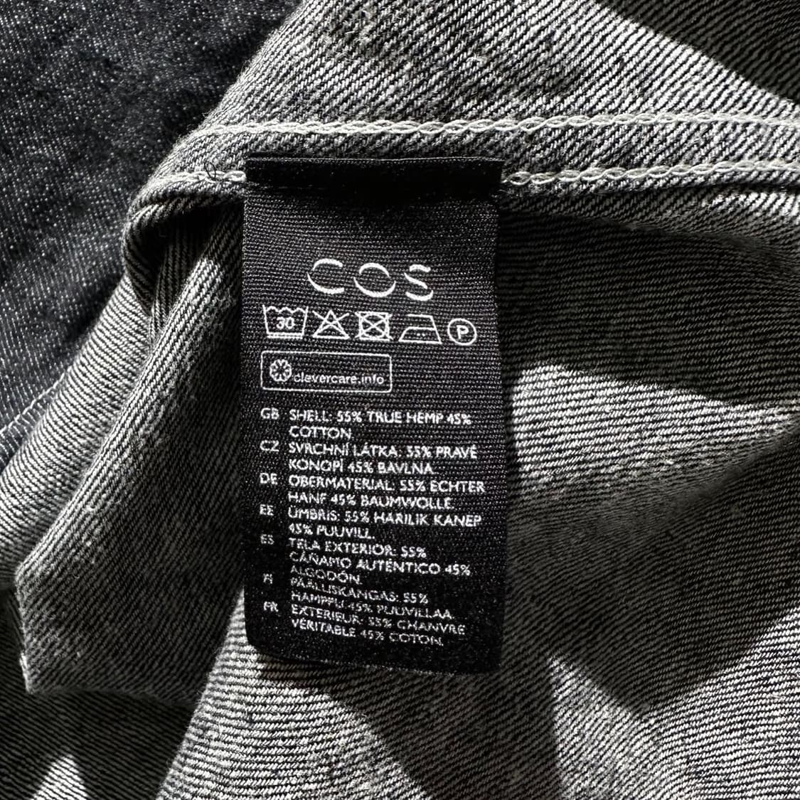 COS 코스 린넨 블렌드 헨리넥 하프셔츠 상품이미지5