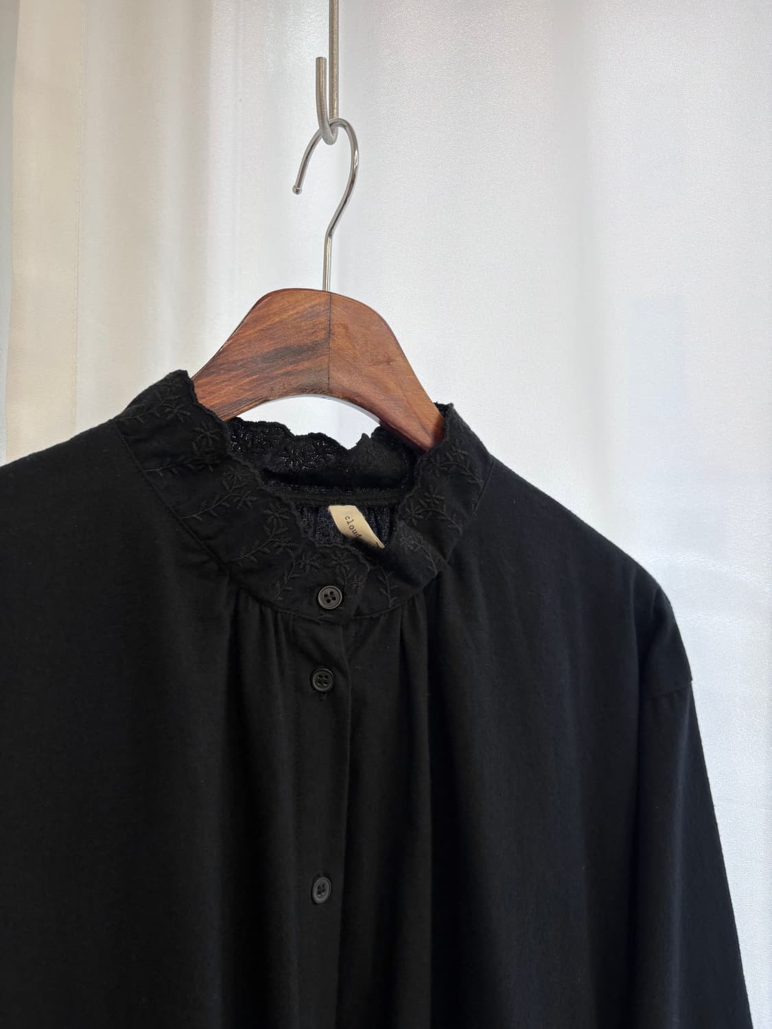 cloudnine 코튼 자수 블랙 모리걸 원피스 JPN 상품이미지3