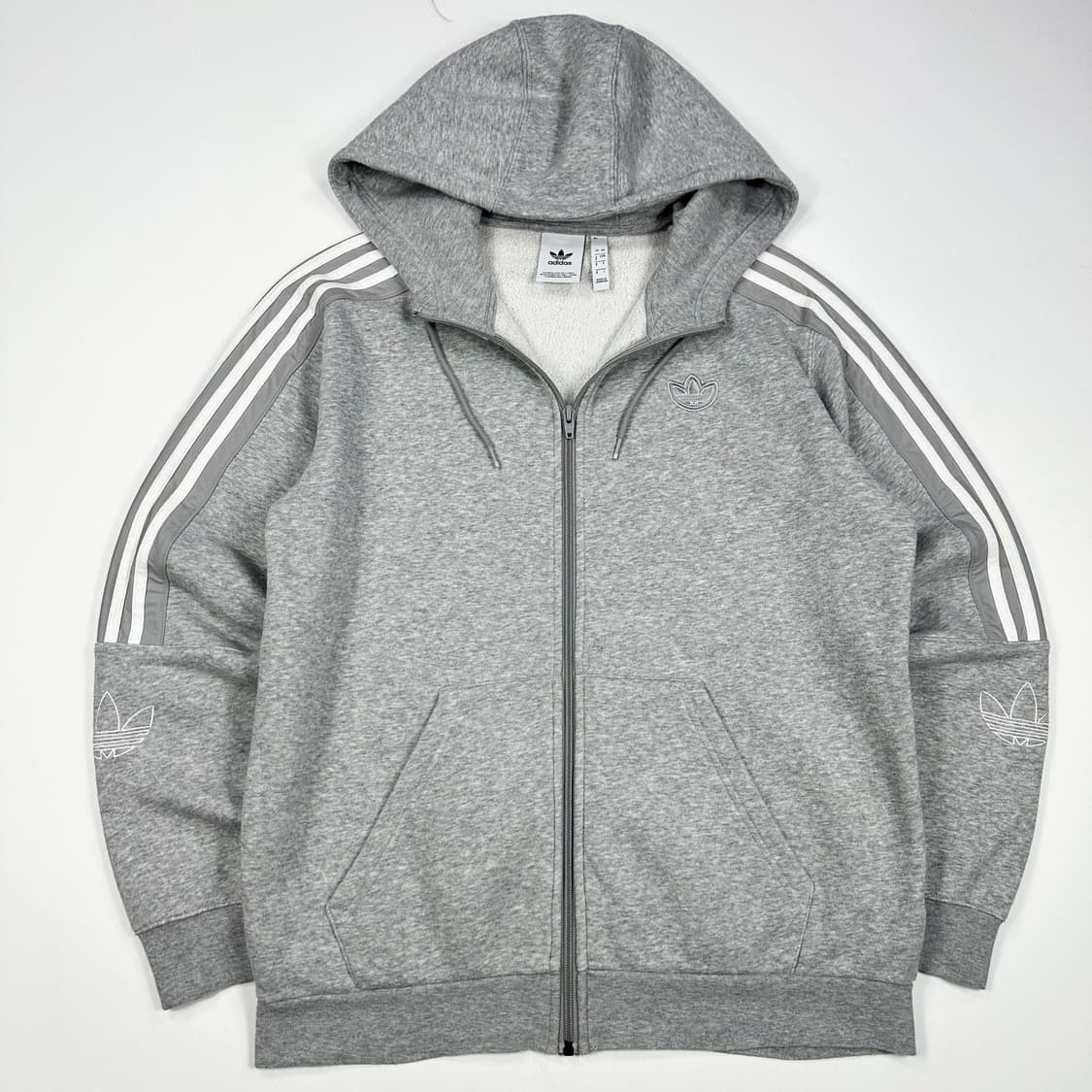 아디다스 트레포일 풀오버 그레이 후드집업 (L) 상품이미지2