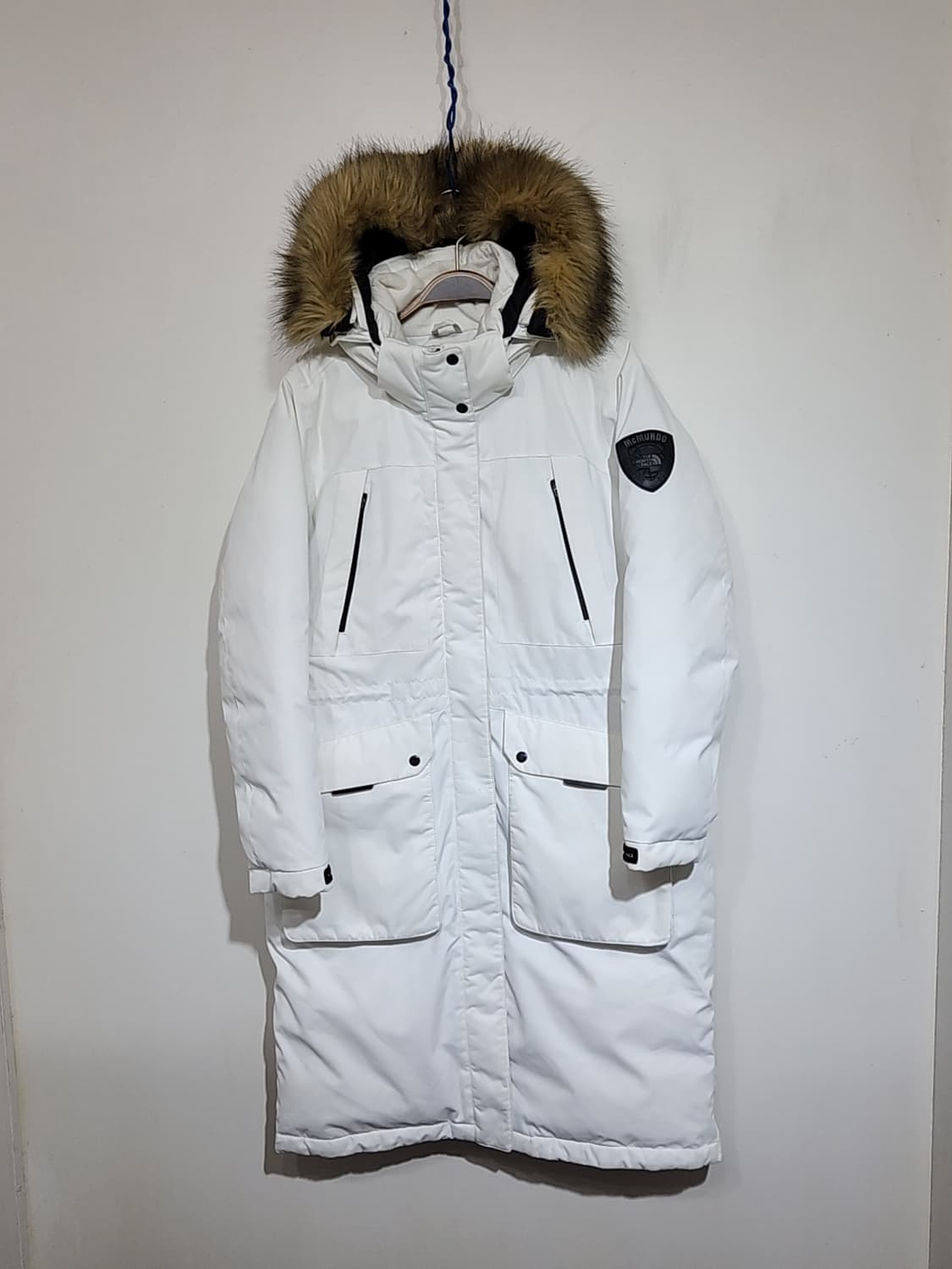 (L) 노스페이스 맥머도 롱패딩 점퍼 화이트 거위털 다운코트 후드 상품이미지1