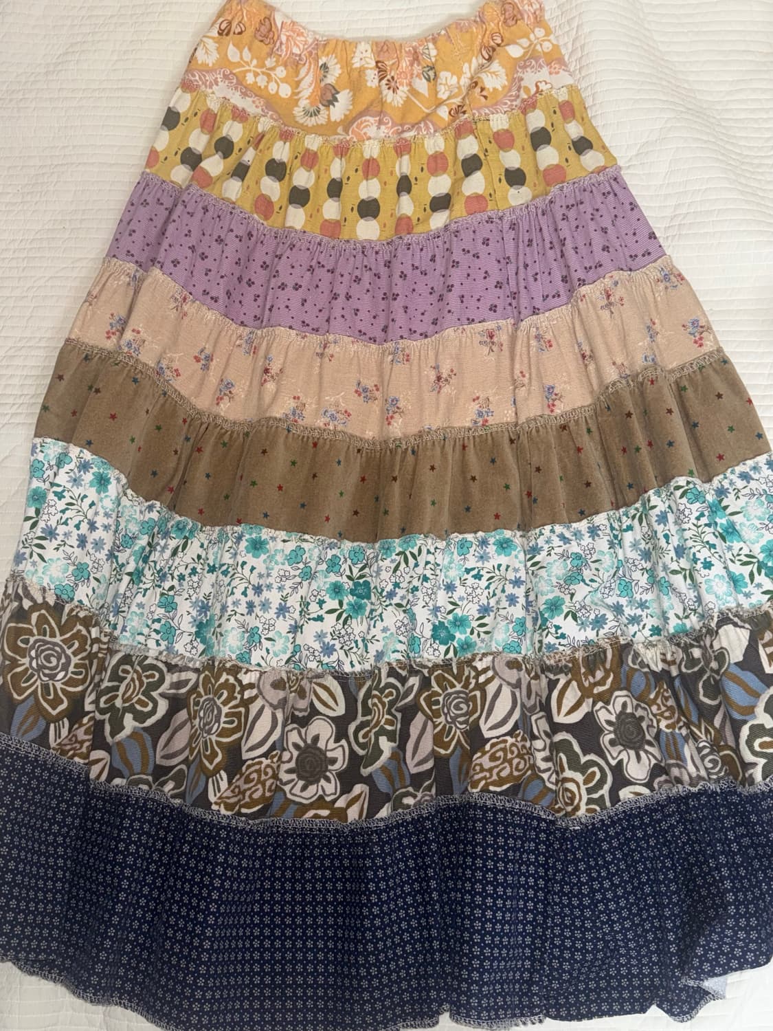 빈티지 모리 모리걸 패치 캉캉 롱 스커트 상품이미지1