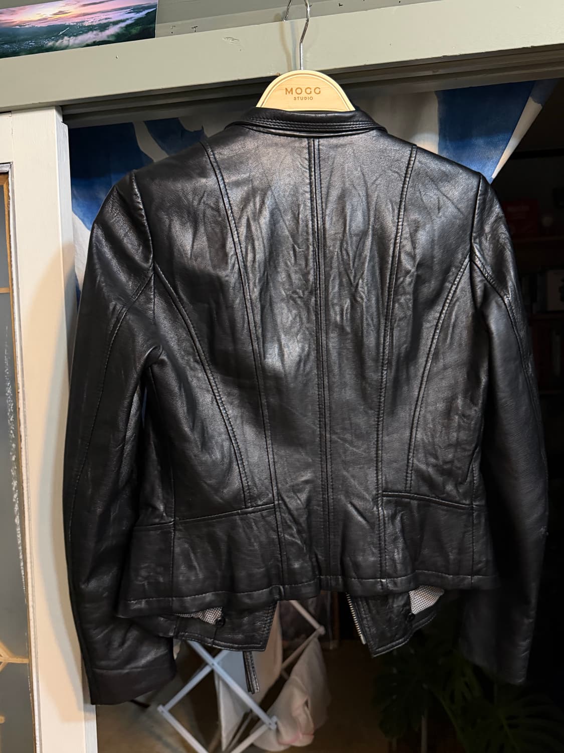 천연 양가죽 라이더 자켓 상품이미지2