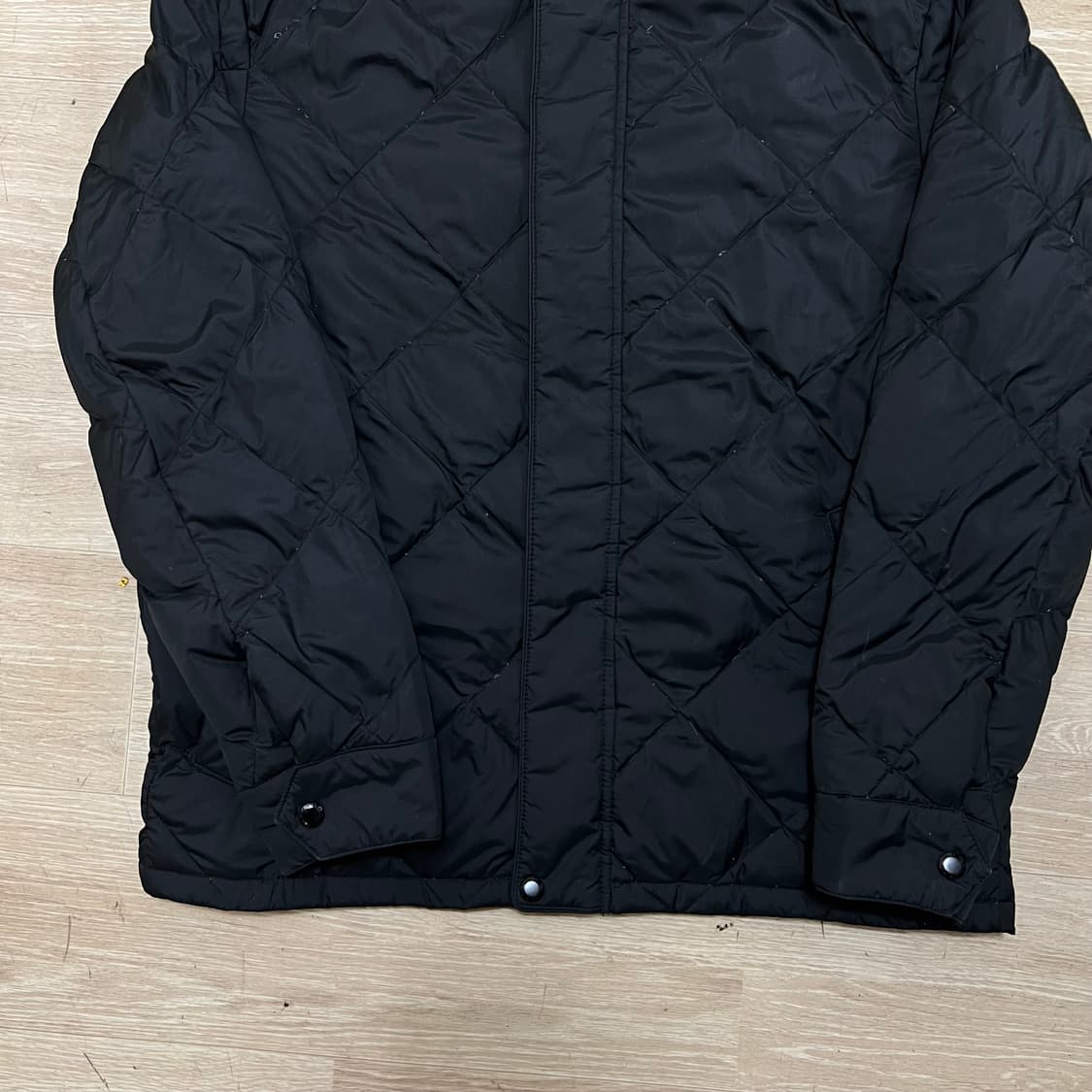 올젠 구스다운 스탠드넥 퀼팅 경량패딩 점퍼 [블랙] M/95 상품이미지3