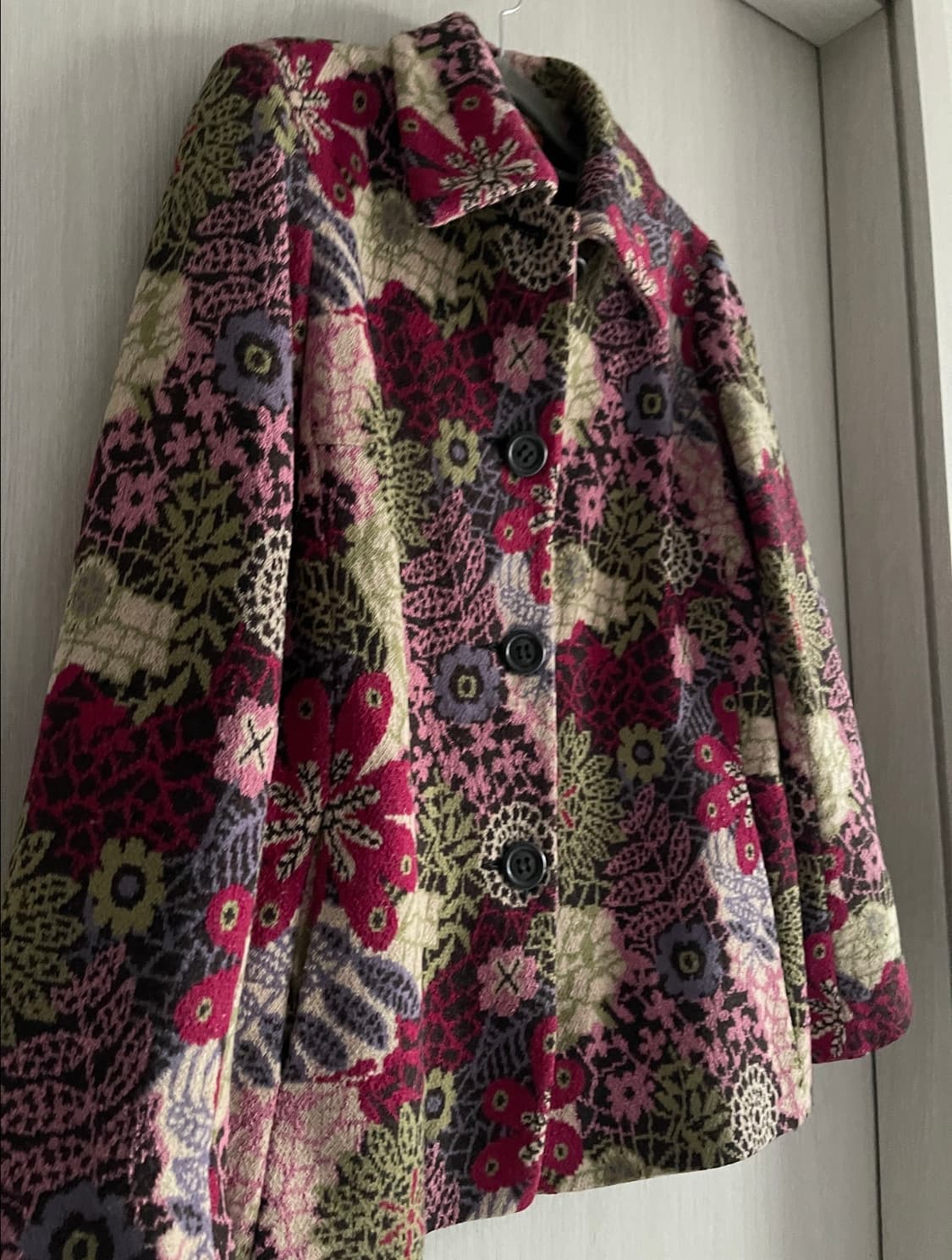 미쏘니 플라워 패턴 울 자켓 코트 상품이미지2